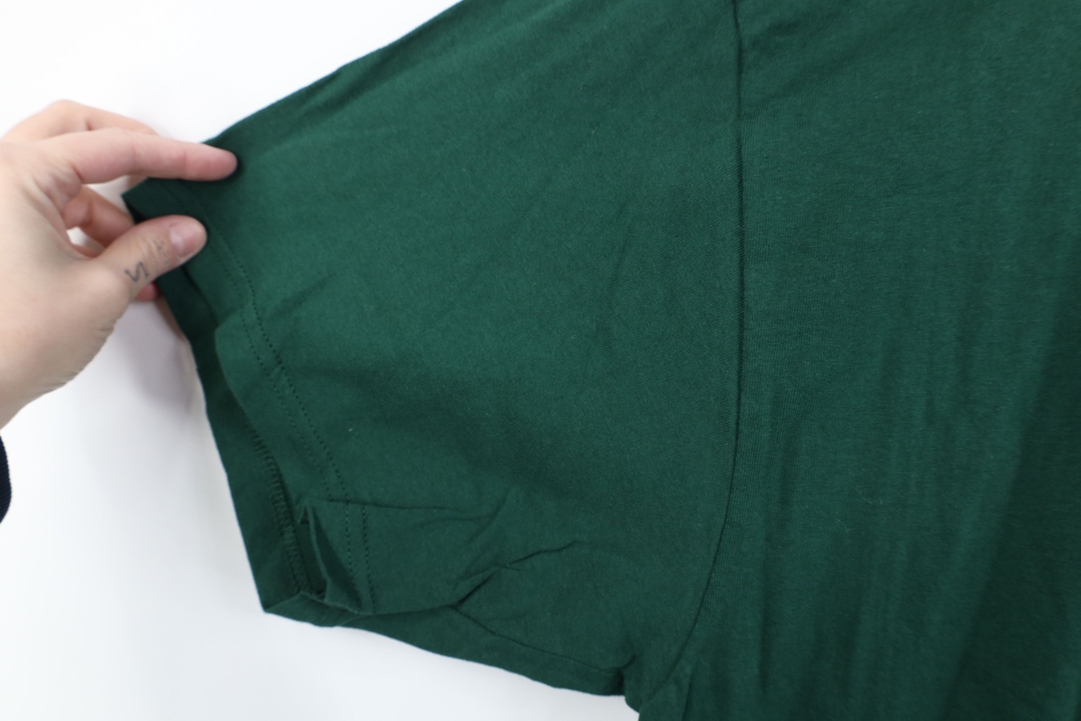 Vintage Vintage 90s Y2K Streetwear Heavyweight Cotton T-Shirt Green Size US XXL / EU 58 / 5 - 5 Thumbnail