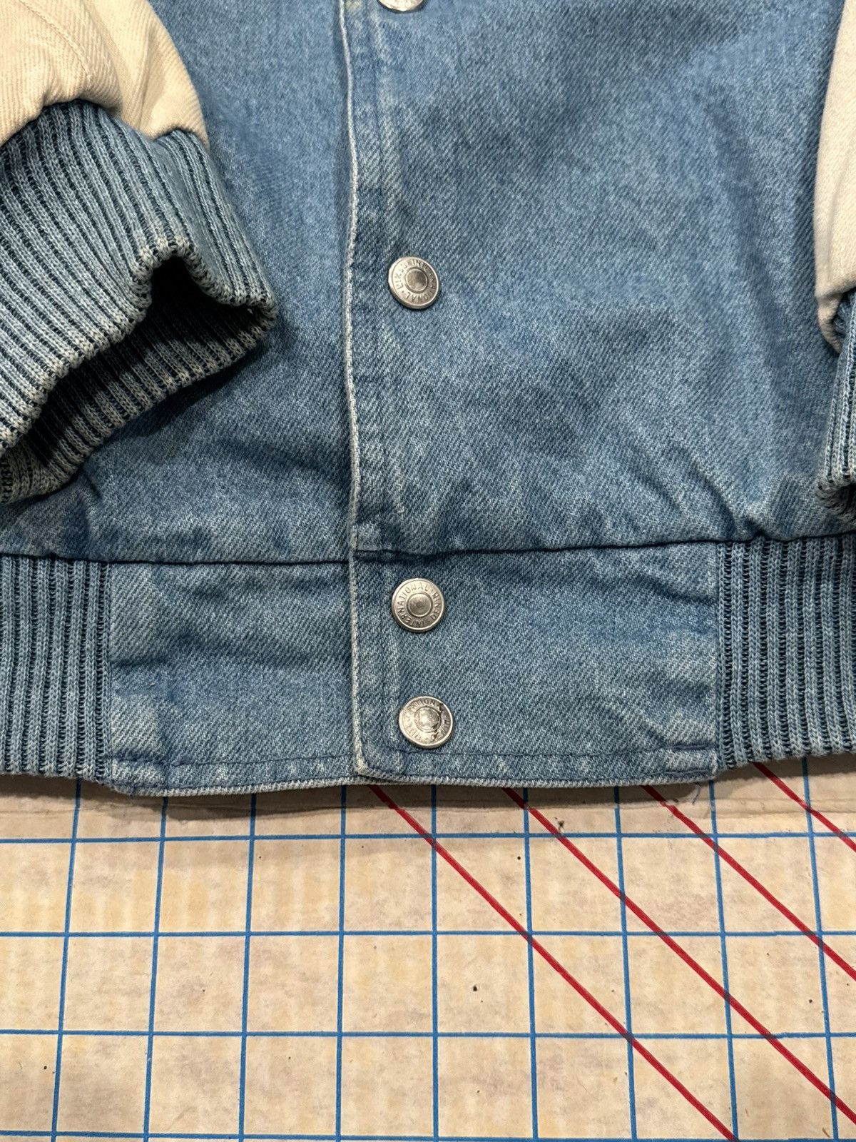 Vintage Vintage Two Tone Denim Bomber Jacket Good Year Branding XXL Size US XXL / EU 58 / 5 - 9 Thumbnail