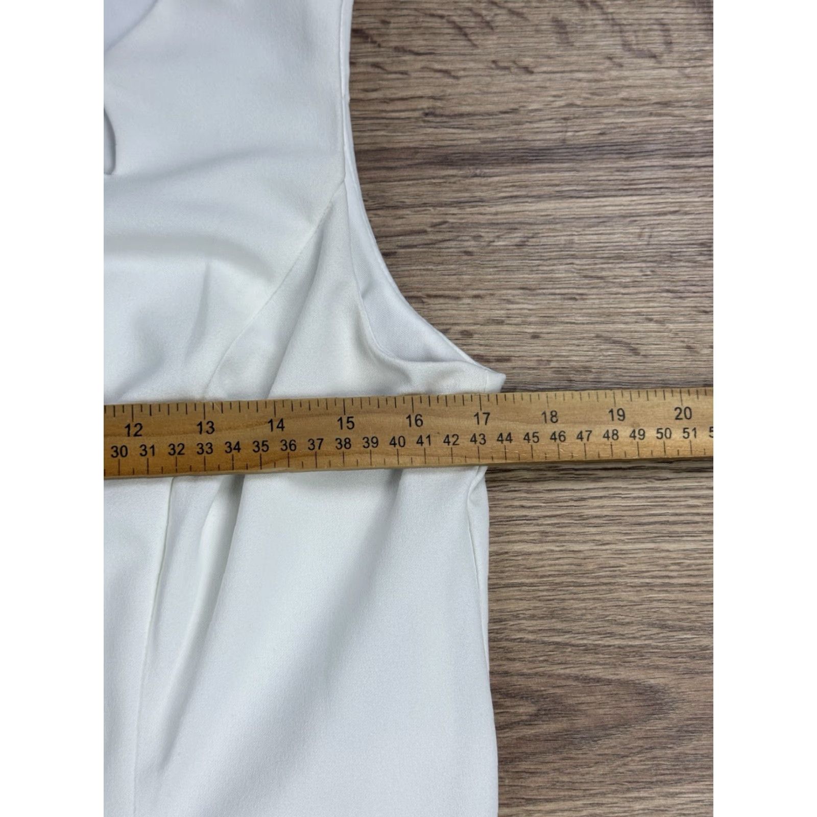 Vintage AGB Dress Sleeveless Fit & Flare White 12P Women Petite Knee Length Dress Mens? No—Women Size XL / US 12-14 / IT 48-50 - 5 Thumbnail