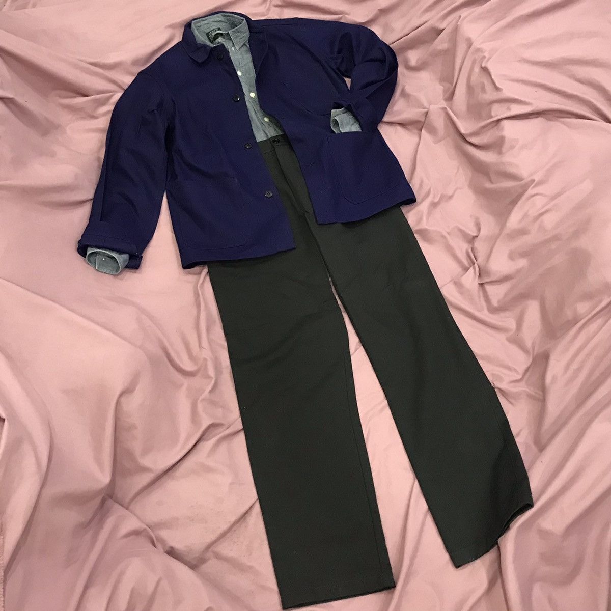 Other MADE IN FRANCE LE MONT CARMEL GENUINE VTG FRENCH CHORE COAT Size US S / EU 44-46 / 1 - 3 Thumbnail
