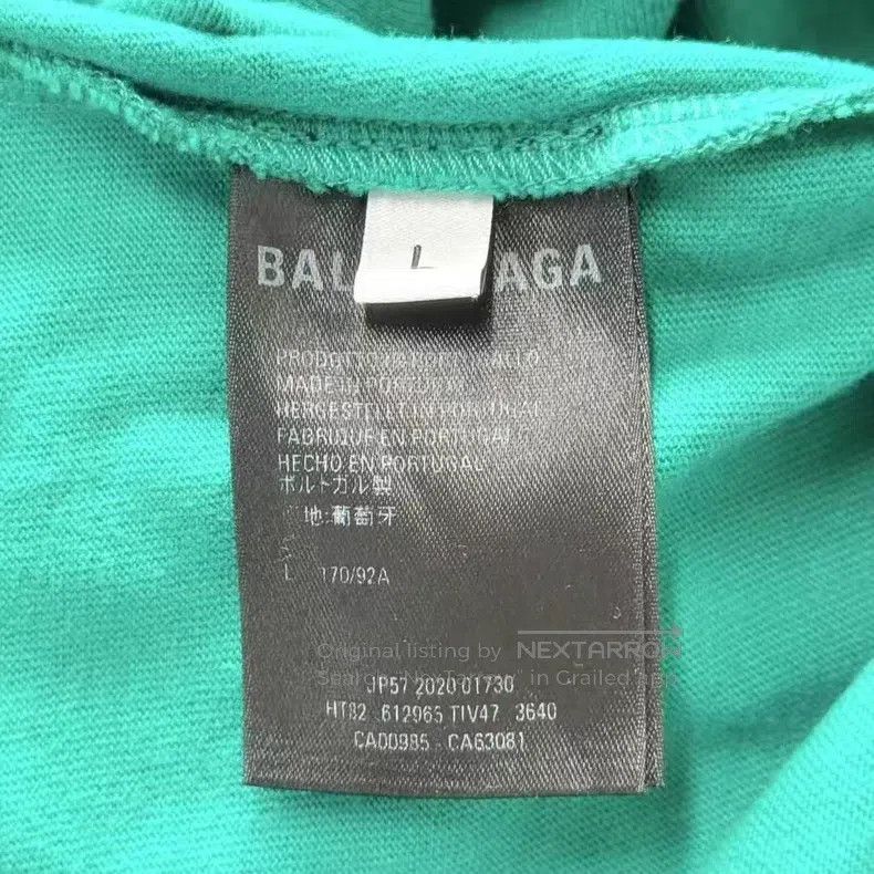Balenciaga Balenciaga Green portrait logo letter short-sleeve shirt Size US L / EU 52-54 / 3 - 7 Thumbnail