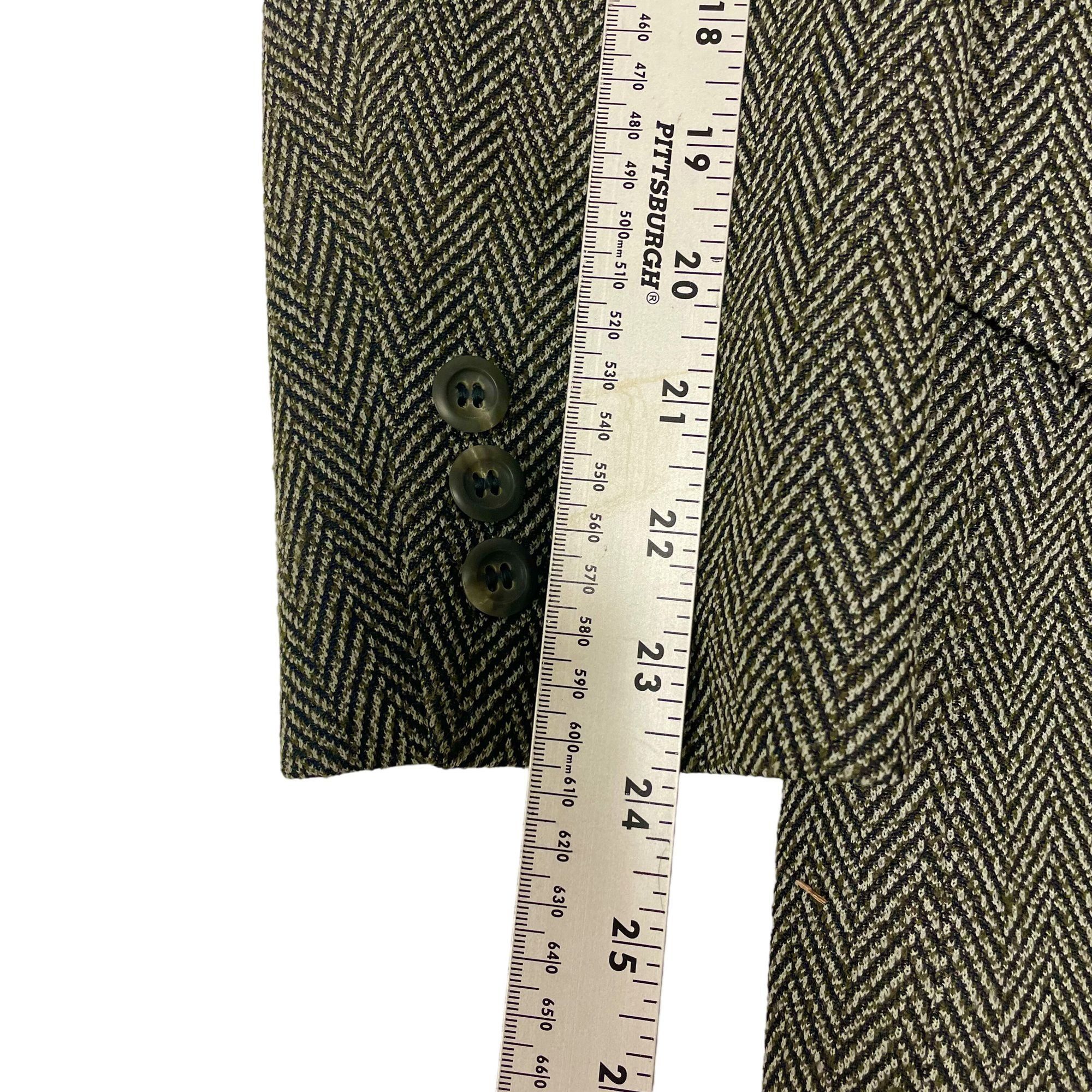 Other Vtg Battelsteins MOD Sport Coat GREEN HERRINGBONE Jacket Size 38R - 9 Thumbnail