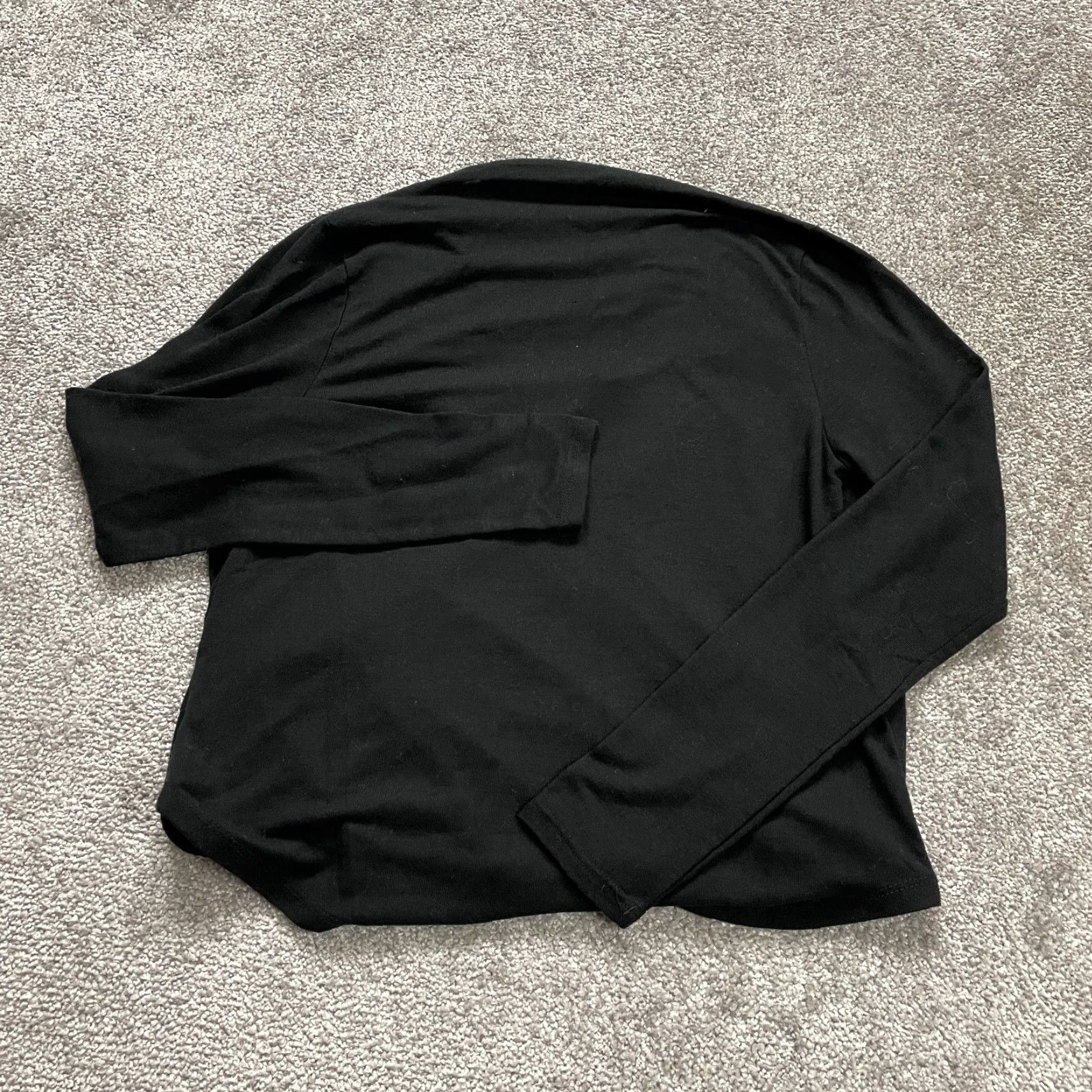 Vintage Tresics Wrapped Top Women S Solid Black Long Sleeve Knit Blouse Casual Size S / US 4 / IT 40 - 2 Thumbnail