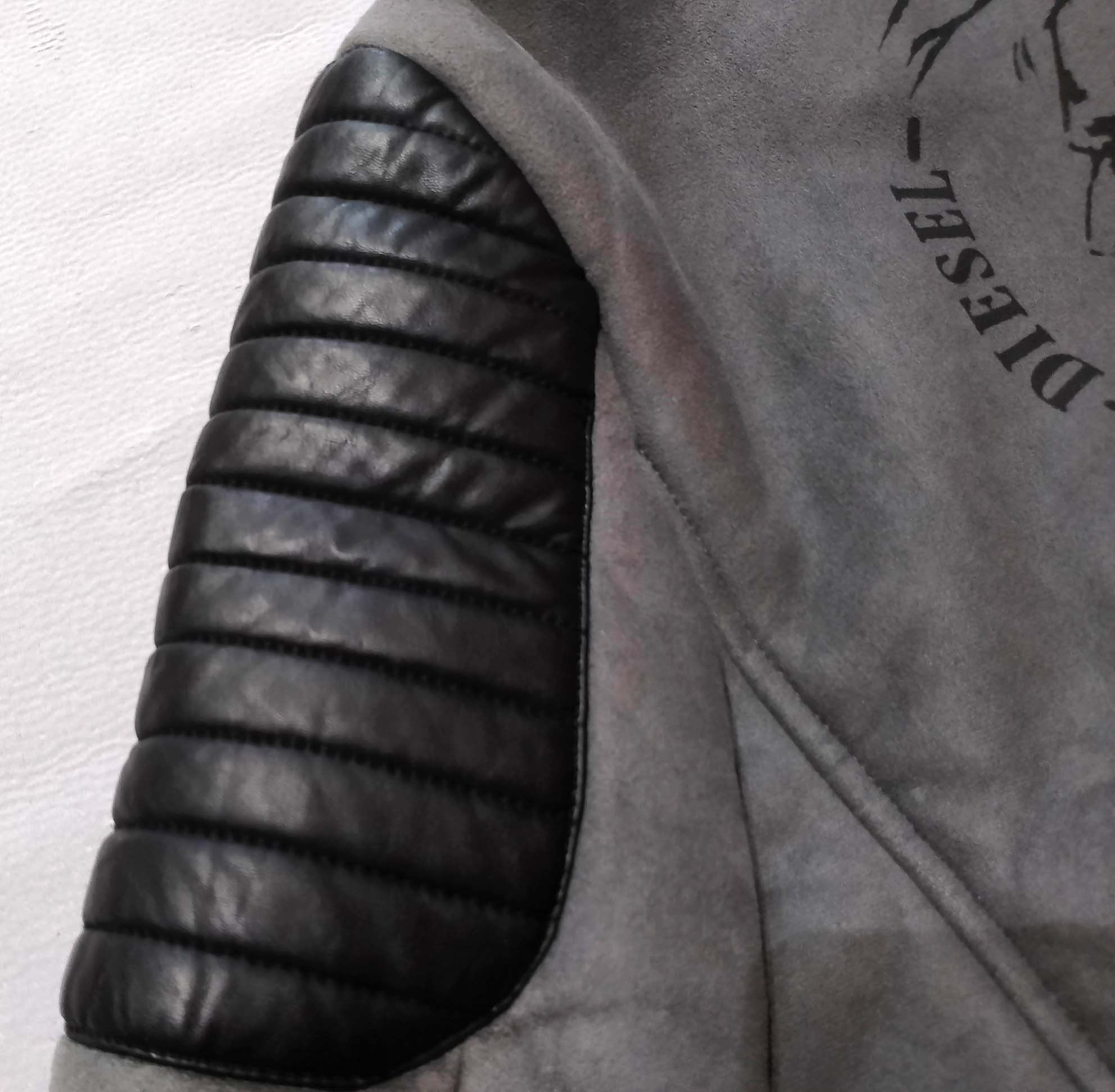 Diesel Diesel Faux Fur Jacket - Gray - Bold Indian Logo Size L / US 10 / IT 46 - 23 Thumbnail