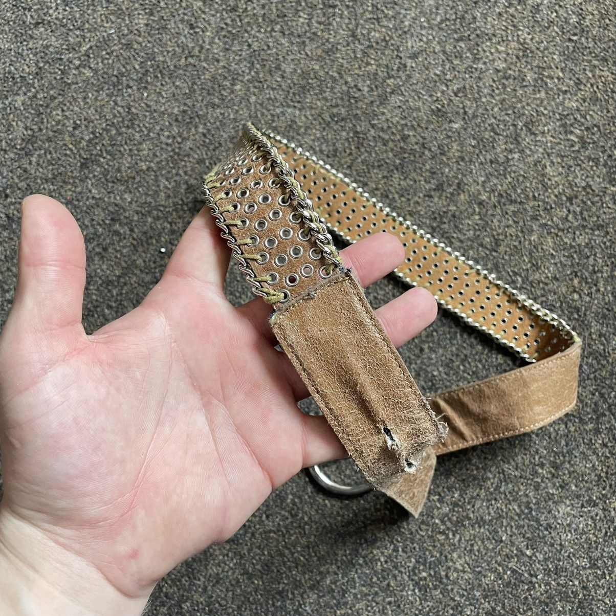 Vintage Vintage Y2K Studded Suede Belt Archive Tan Americana Drip OS Size ONE SIZE - 4 Thumbnail