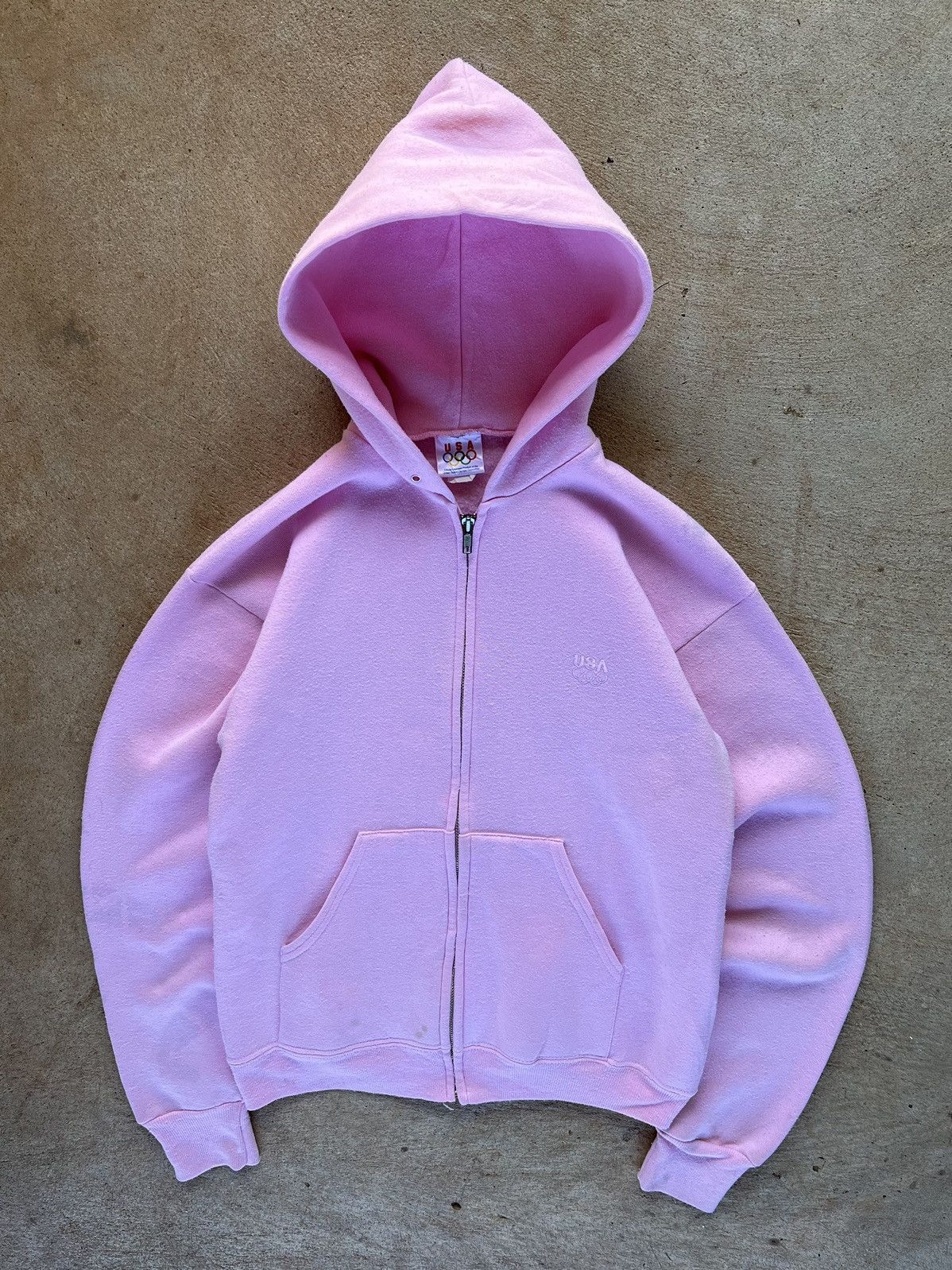 USA Olympics × Vintage Vintage USA Olympic Pink Boxy Zip Up Hoodie Size US S / EU 44-46 / 1 - 1 Thumbnail