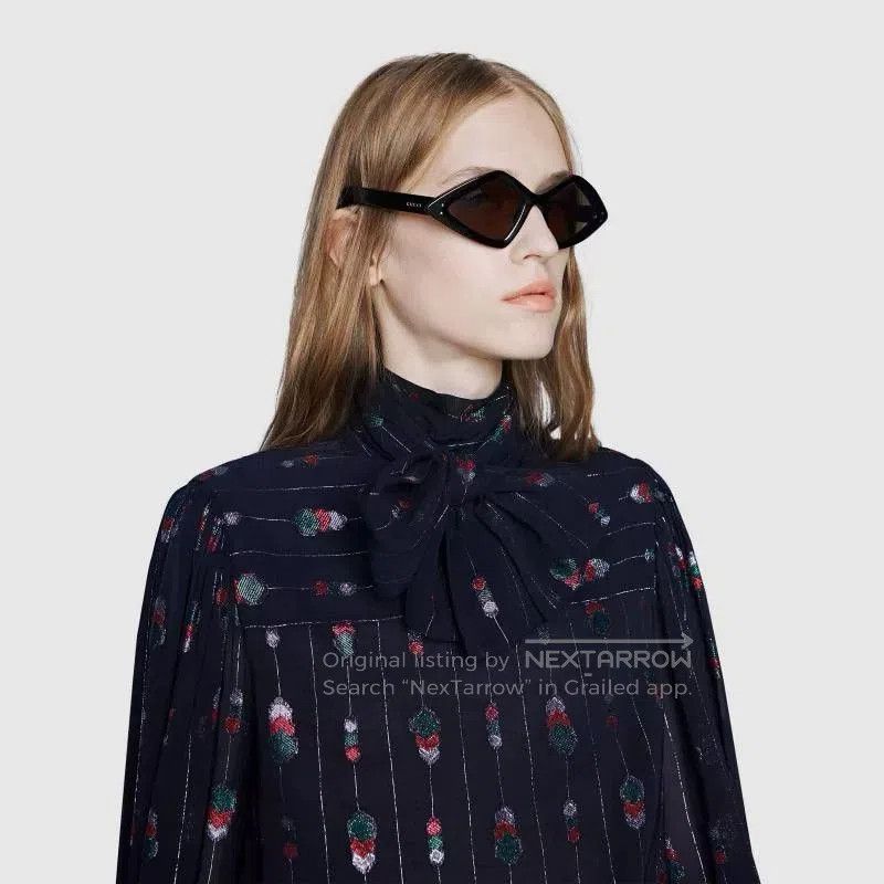 Gucci Gucci 19 Resort Geometric Pointed Sunglasses. Size ONE SIZE - 5 Thumbnail