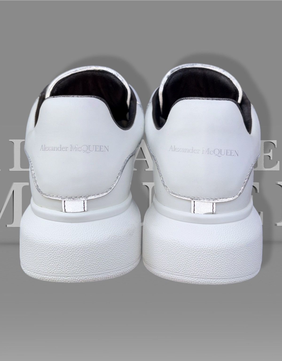 Alexander McQueen Alexander McQueen Oversized White Leather Sneakers Low Top Size US 9 / IT 39 - 5 Thumbnail