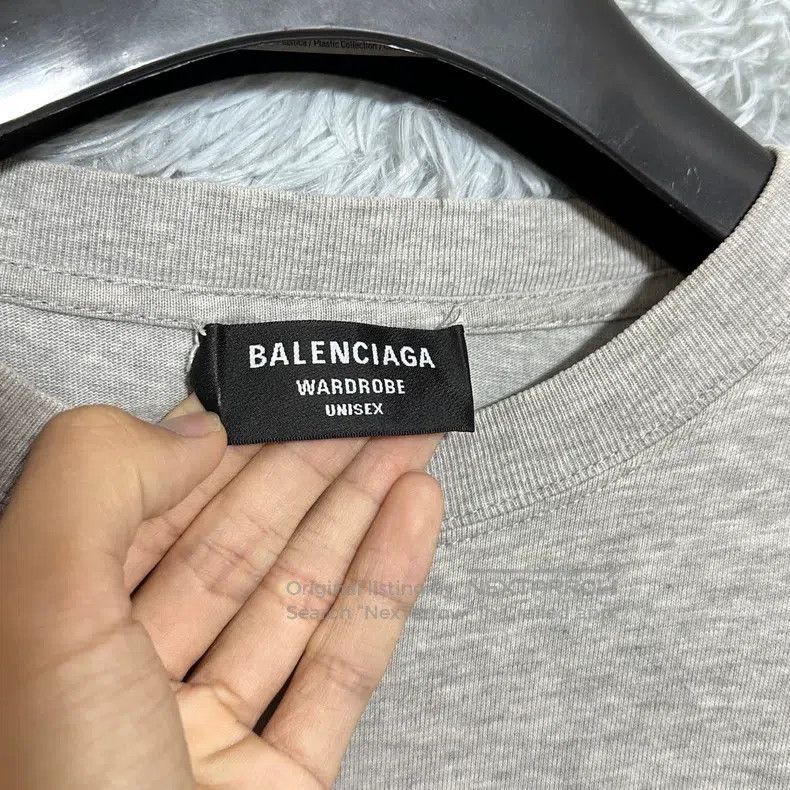 Other Balenciaga Front and Back Logo Short Sleeve T-Shirt, Grey, Size US M / EU 48-50 / 2 - 4 Thumbnail