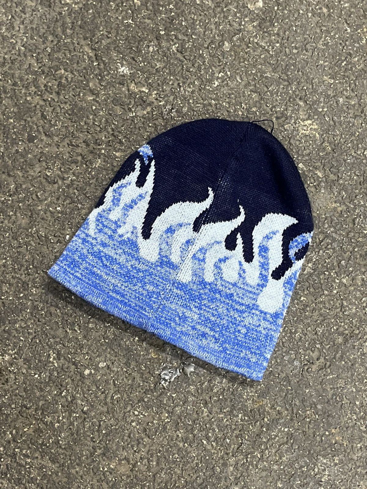 Vintage Flame beanie y2k streetwear style rare hype jnco skater Size ONE SIZE - 3 Thumbnail