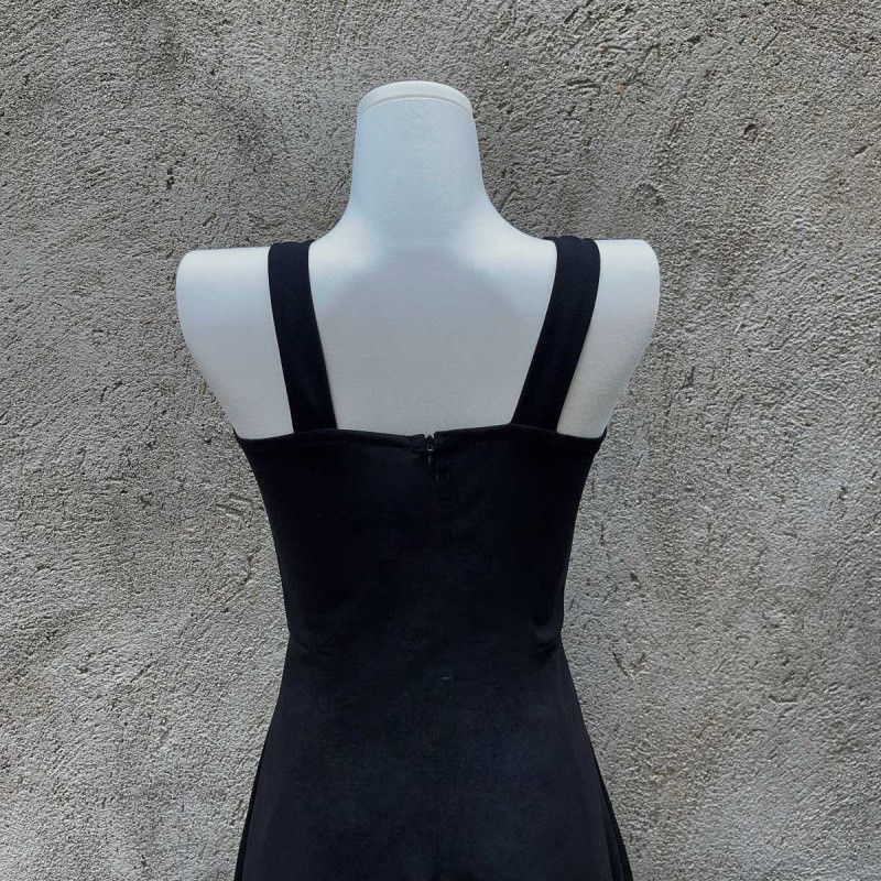 Other Three-dimensional Cut Black Dress SATINE Word Version Size M / US 6-8 / IT 42-44 - 6 Thumbnail