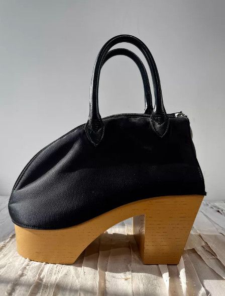 Masaki Matsushima Masaki Matsushima Shoe-Style Wooden Base Tote Bag Size ONE SIZE - 3 Thumbnail