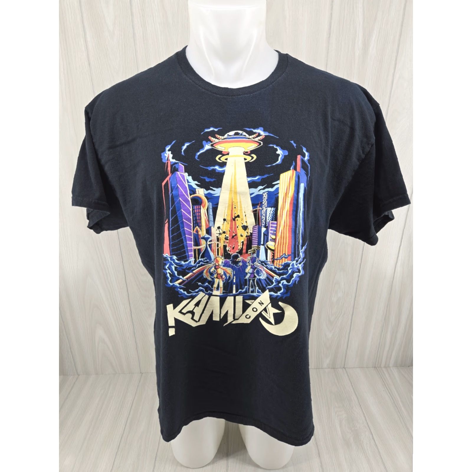 Gildan VINTAGE Kami Con Birmingham Alabama Anime Graphic T-Shirt XL Black Nike? Size US XL / EU 56 / 4 - 3 Thumbnail