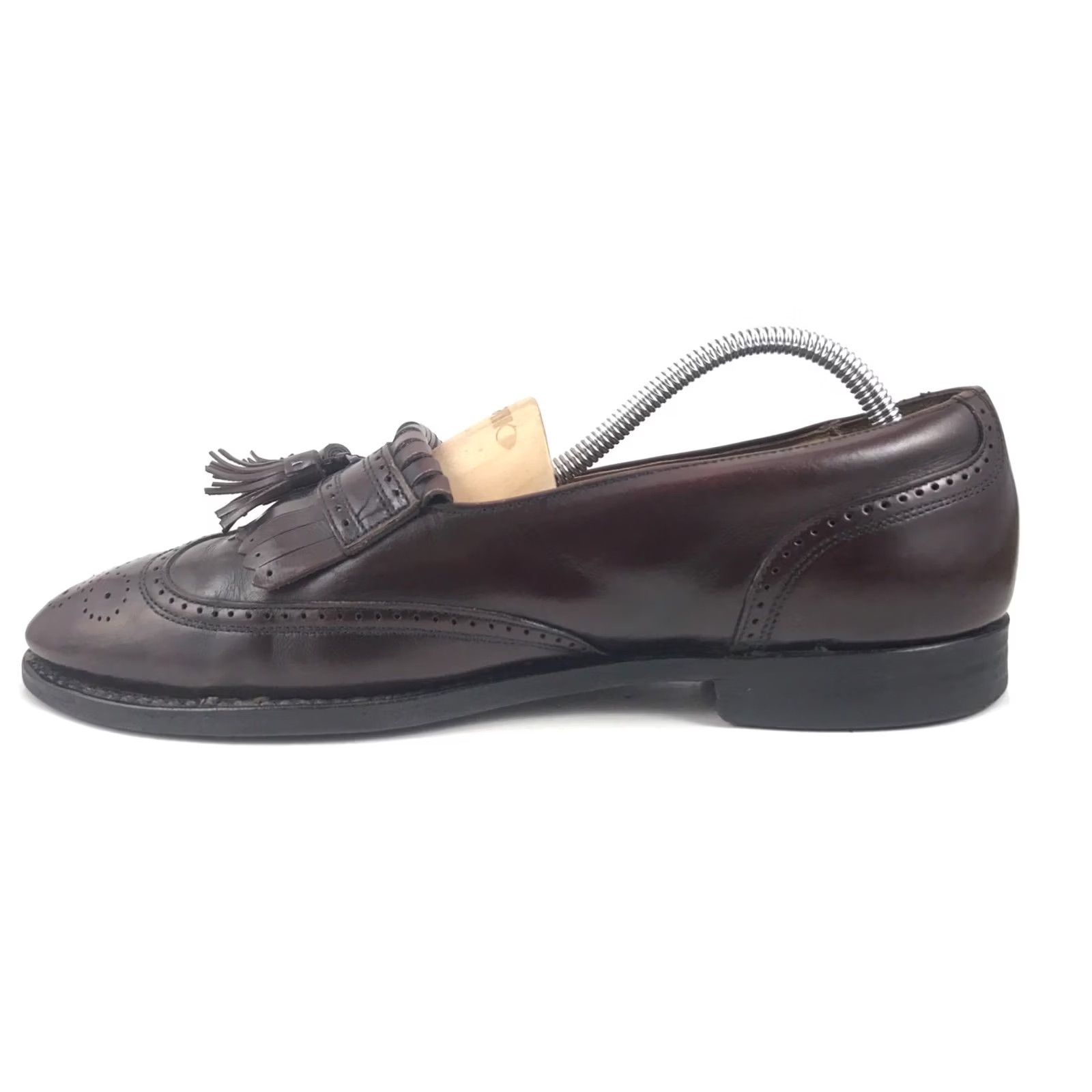 Vintage Bostonian Mens Dress Loafers Brown Leather WingTip Kilt Tassels SlipOn 10D Shoes Mens Brown Leather WingTip Brogue Tassels Slip On Loafers Size US 10 / EU 43 - 6 Thumbnail