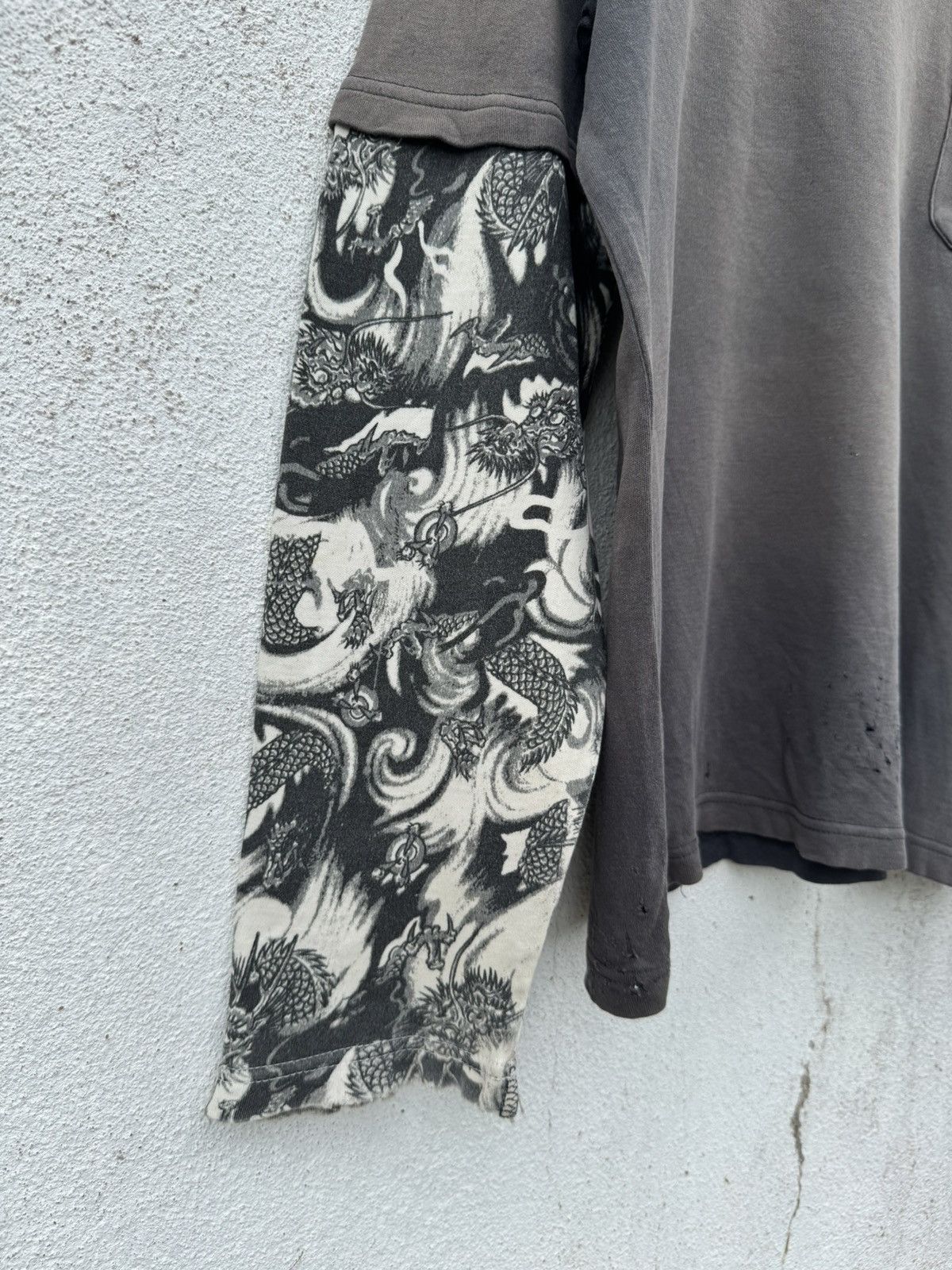 Vintage Distressed Sun Faded Japanese Tattoos LS Tees Size US L / EU 52-54 / 3 - 3 Thumbnail
