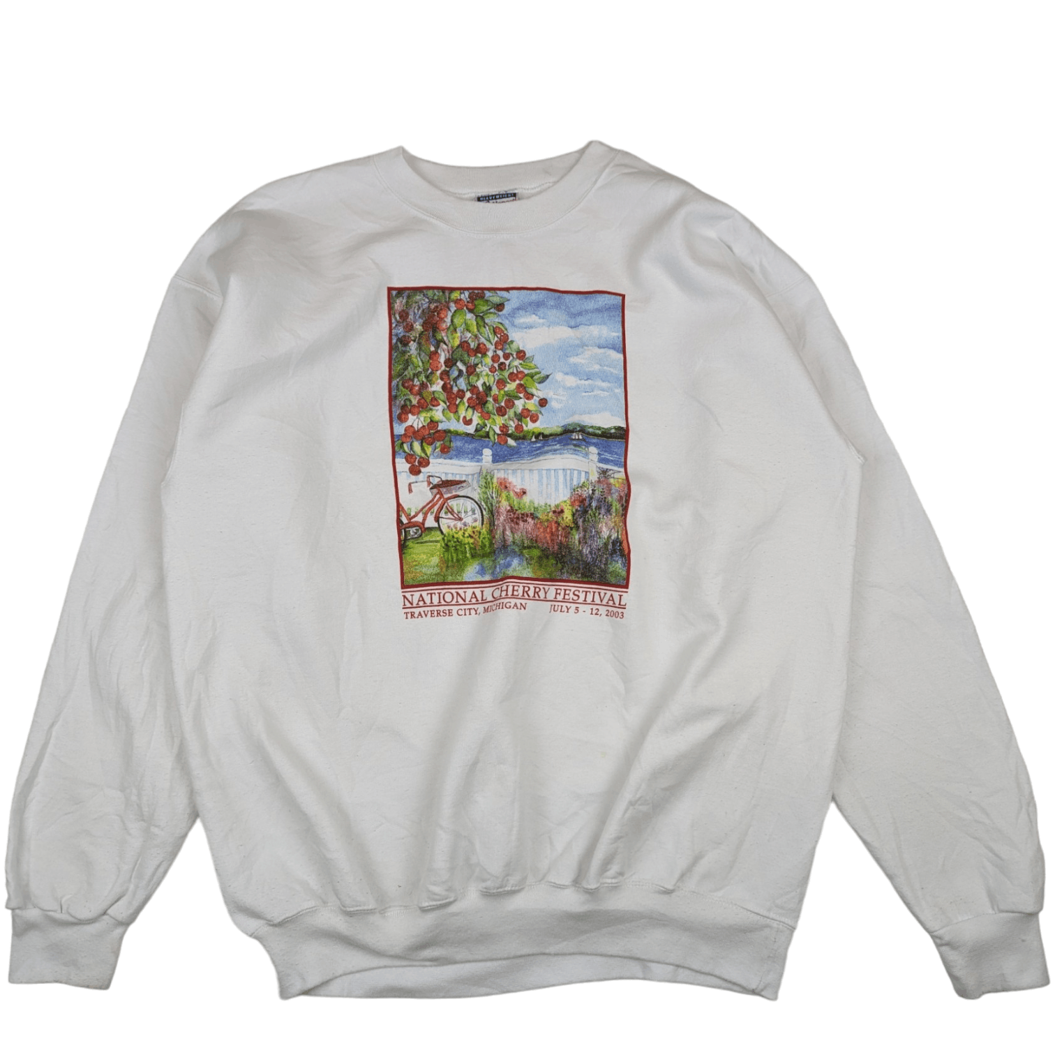 Hanes Vintage 2000's HANES National Cherry Festival Sweatshirt Size US L / EU 52-54 / 3 - 2 Thumbnail