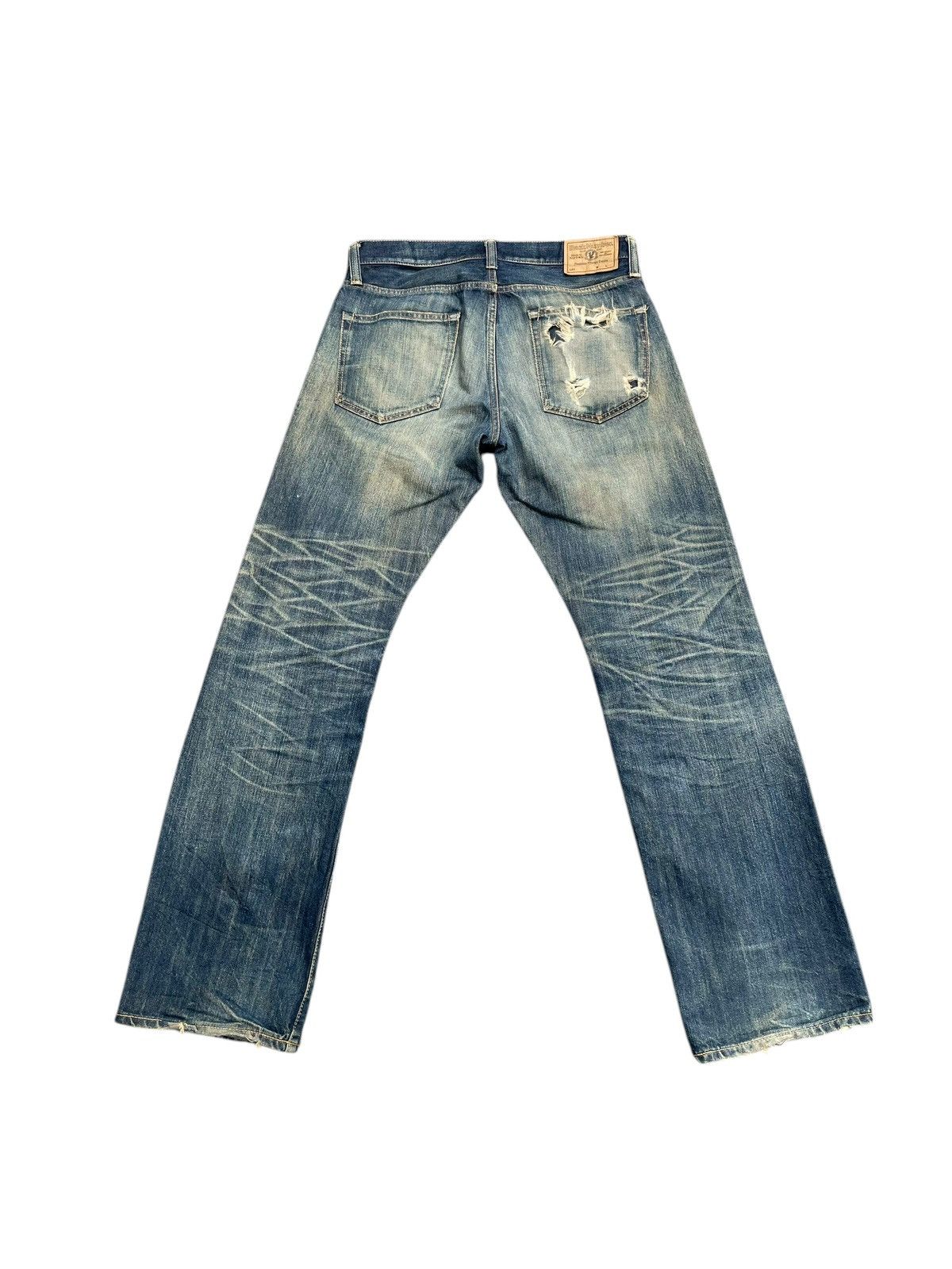 Japanese Brand Vintage Back Number Distresed denim Size US 34 / EU 50 - 7 Thumbnail