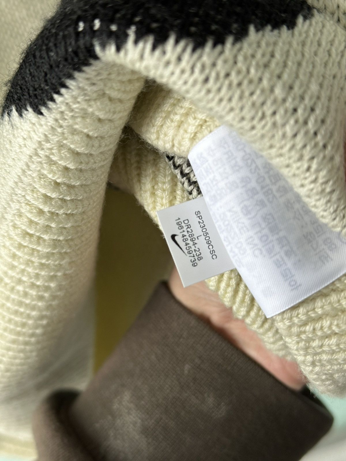 Nike × Stussy NIKE X STUSSY KNIT SWEATER ICON NATURAL Size US L / EU 52-54 / 3 - 5 Thumbnail