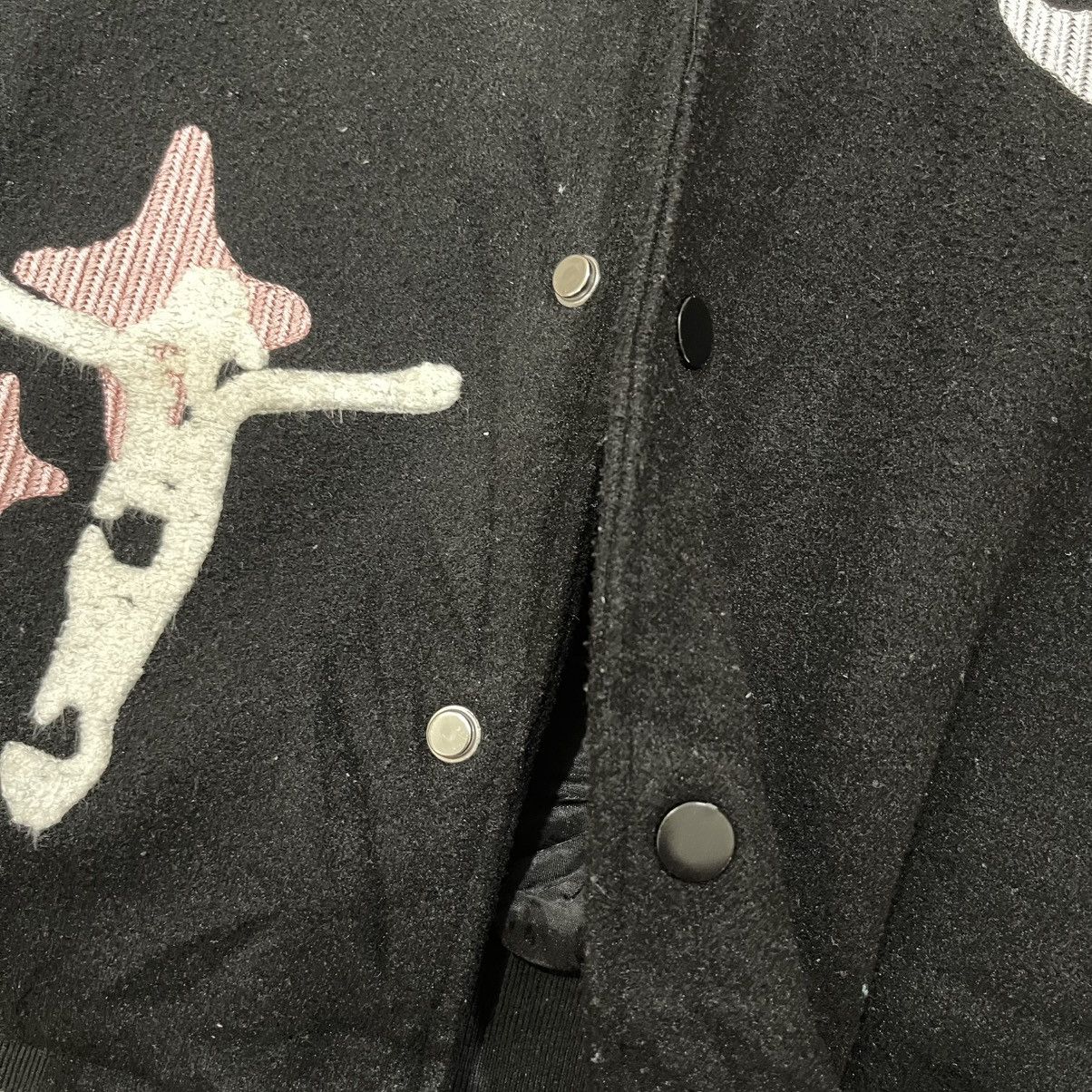 Japanese Brand Black Air Wool Snap Button Varsity Bomber Jacket Size US L / EU 52-54 / 3 - 21 Thumbnail