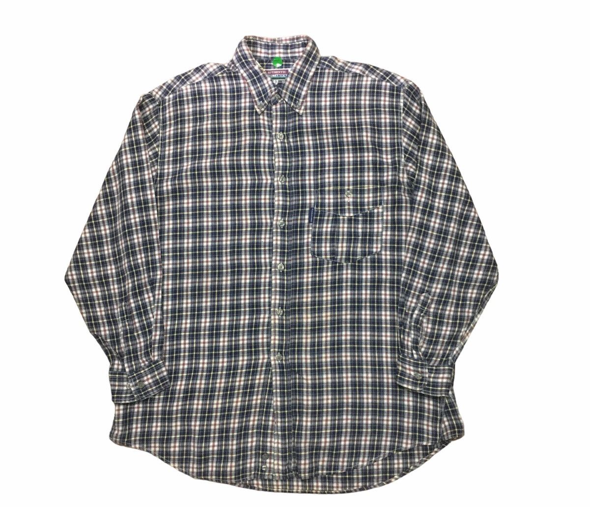 image of Archival Clothing x Avant Garde Nigel Cabourn Authentic Plaid Shirt in Blue, Men's (Size Large)