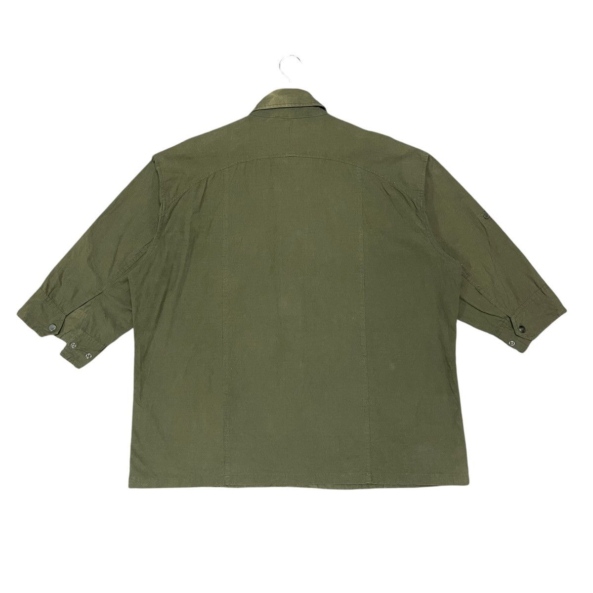 Japanese Brand Vintage Commontage 3/4 Sleeve 100% Silk Utility Army Shirt Size US XXL / EU 58 / 5 - 8 Thumbnail
