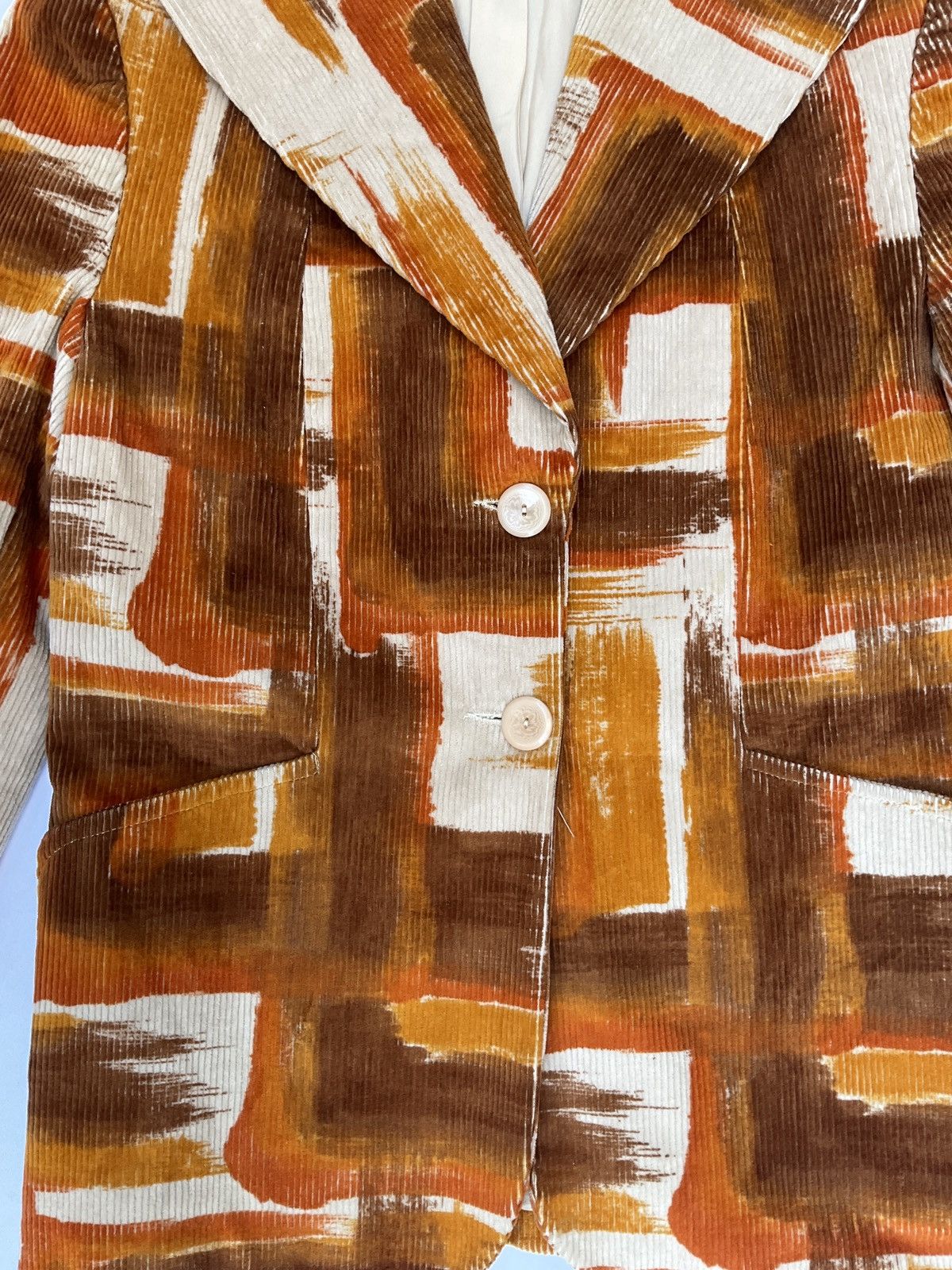 Vintage Vintage printed corduroy jacket Size S / US 4 / IT 40 - 9 Thumbnail