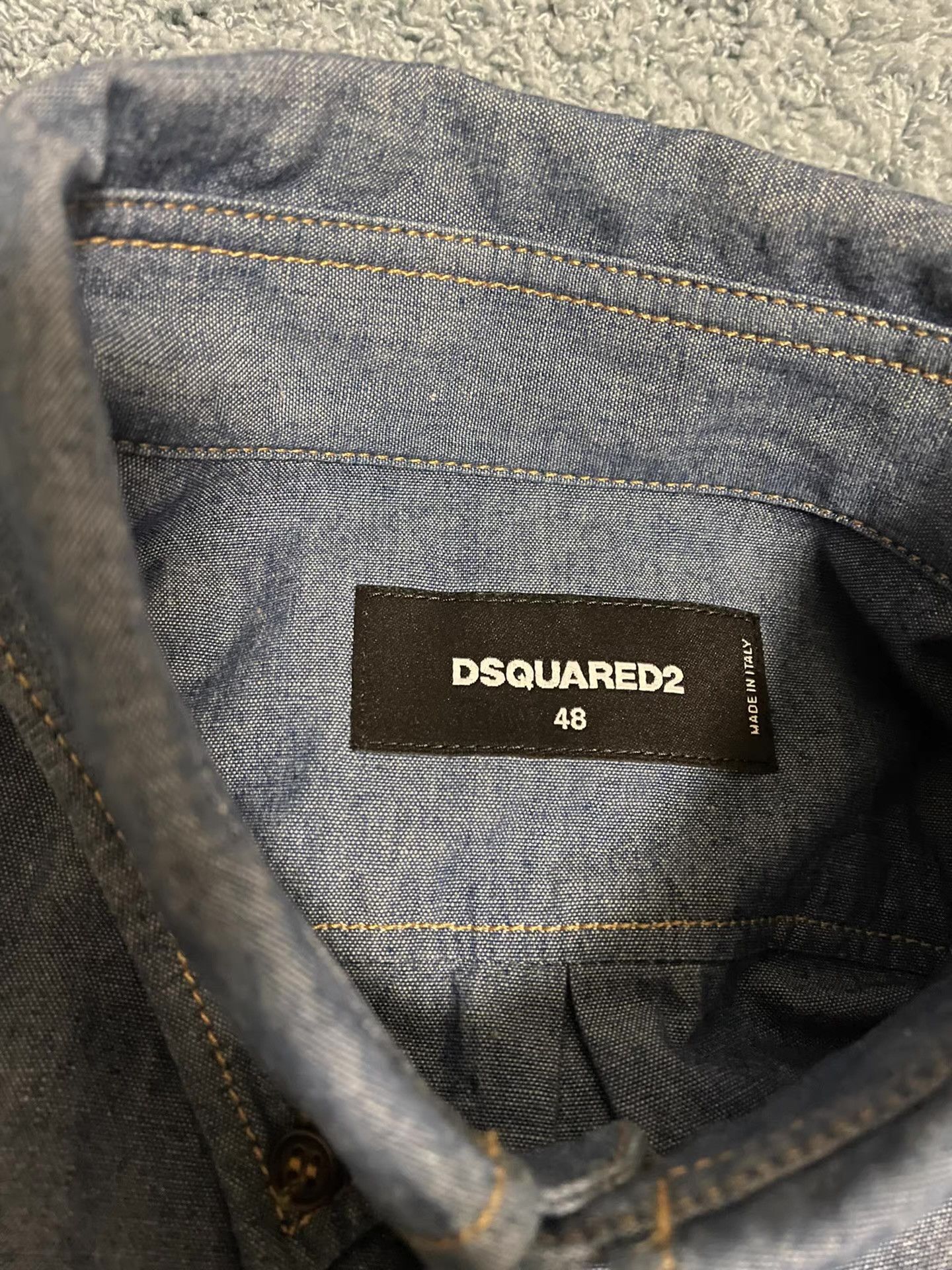 Dsquared2 Brand new DSquared2 D2 blue denim shirt Q4 Size US M / EU 48-50 / 2 - 2 Thumbnail
