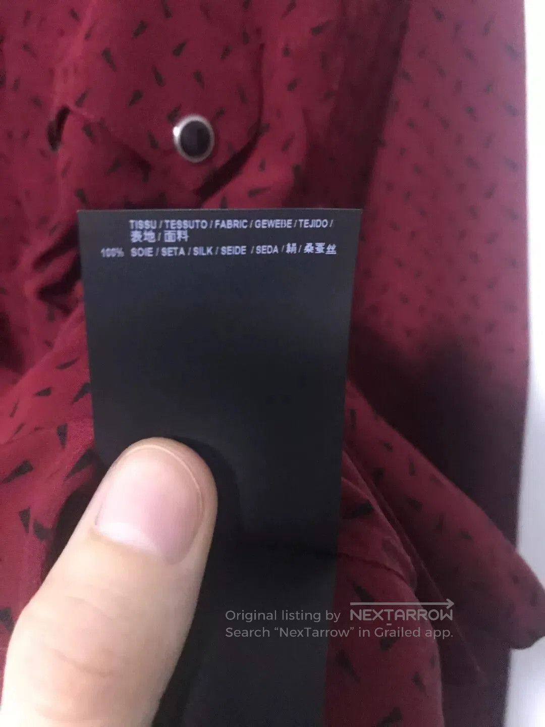 Saint Laurent Paris Saint Laurent Red Silk Shirt. Size S / US 4 / IT 40 - 6 Thumbnail