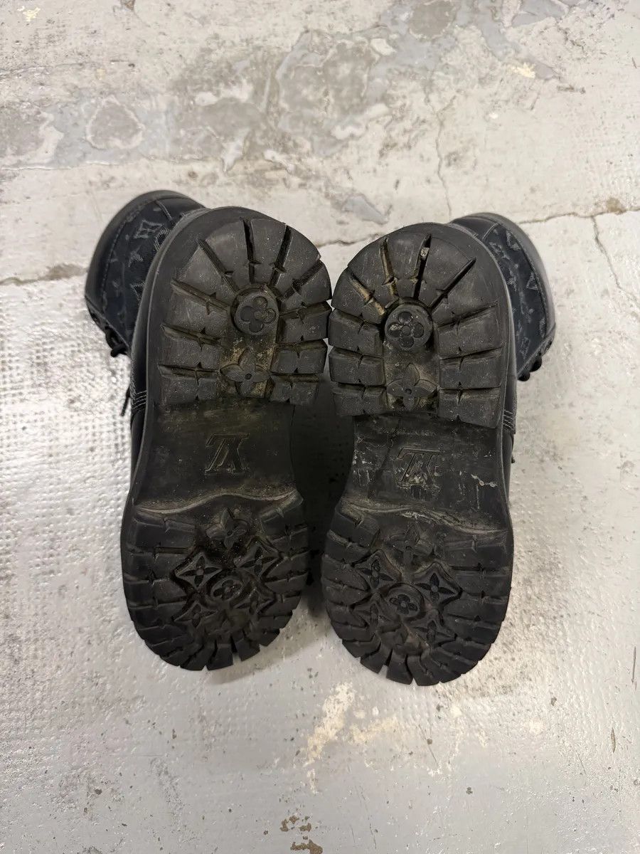Louis Vuitton Louis Vuitton Black Leather Ranger Combat Boots Size US 10.5 / EU 43-44 - 7 Thumbnail