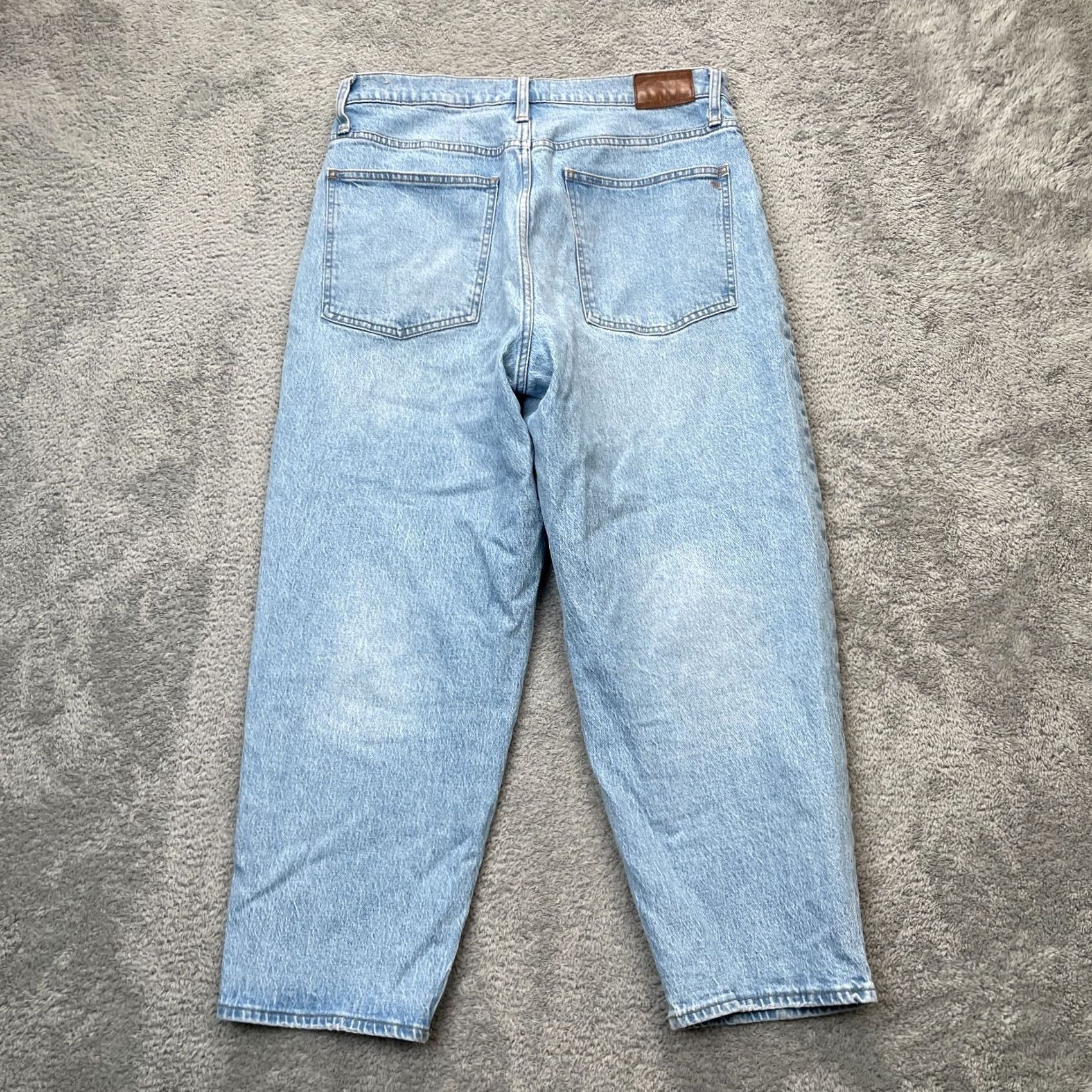 Madewell Madewell Jeans Women 31 Blue Balloon Baggy Denim Cotton Stretch Distressed Light Shirt Size 24" / US 00 / IT 34 - 2 Thumbnail