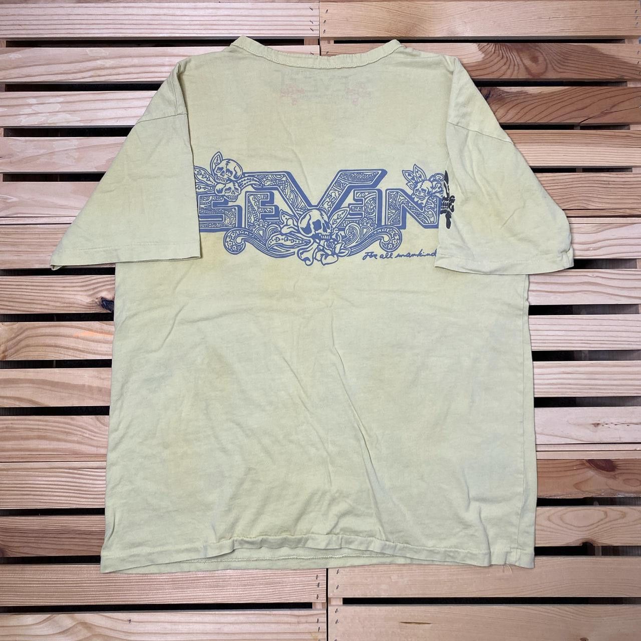 7 For All Mankind Seven For All Mankind Beige Y2K Skull Tee Size 2XL Size US XXL / EU 58 / 5 - 2 Thumbnail