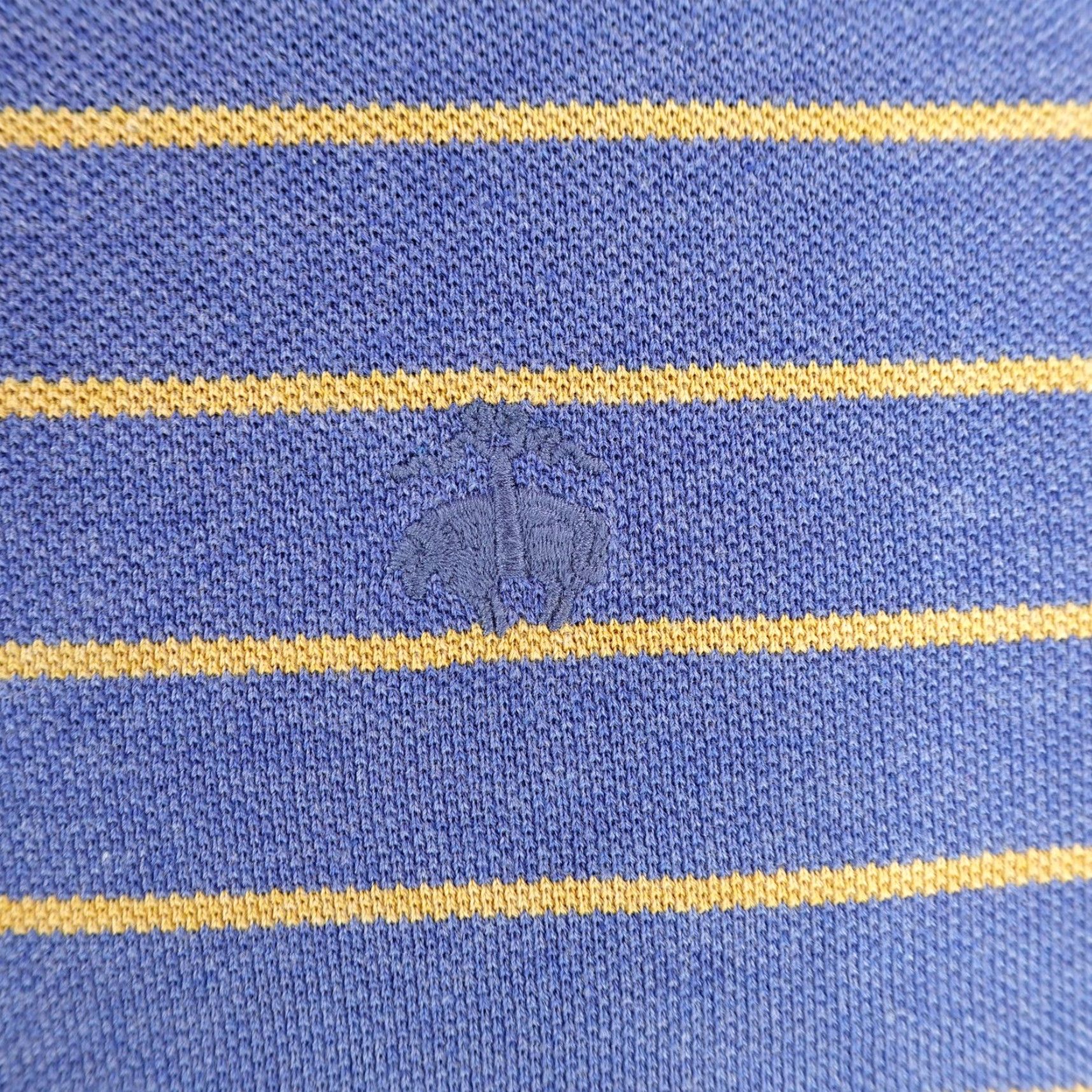Brooks Brothers Brooks Brothers Polo Shirt Mens S Blue Striped Supima Pique Cotton Short Sleeve Collared Pullover Logo Button Regular Classic Preppy Size US S / EU 44-46 / 1 - 3 Thumbnail