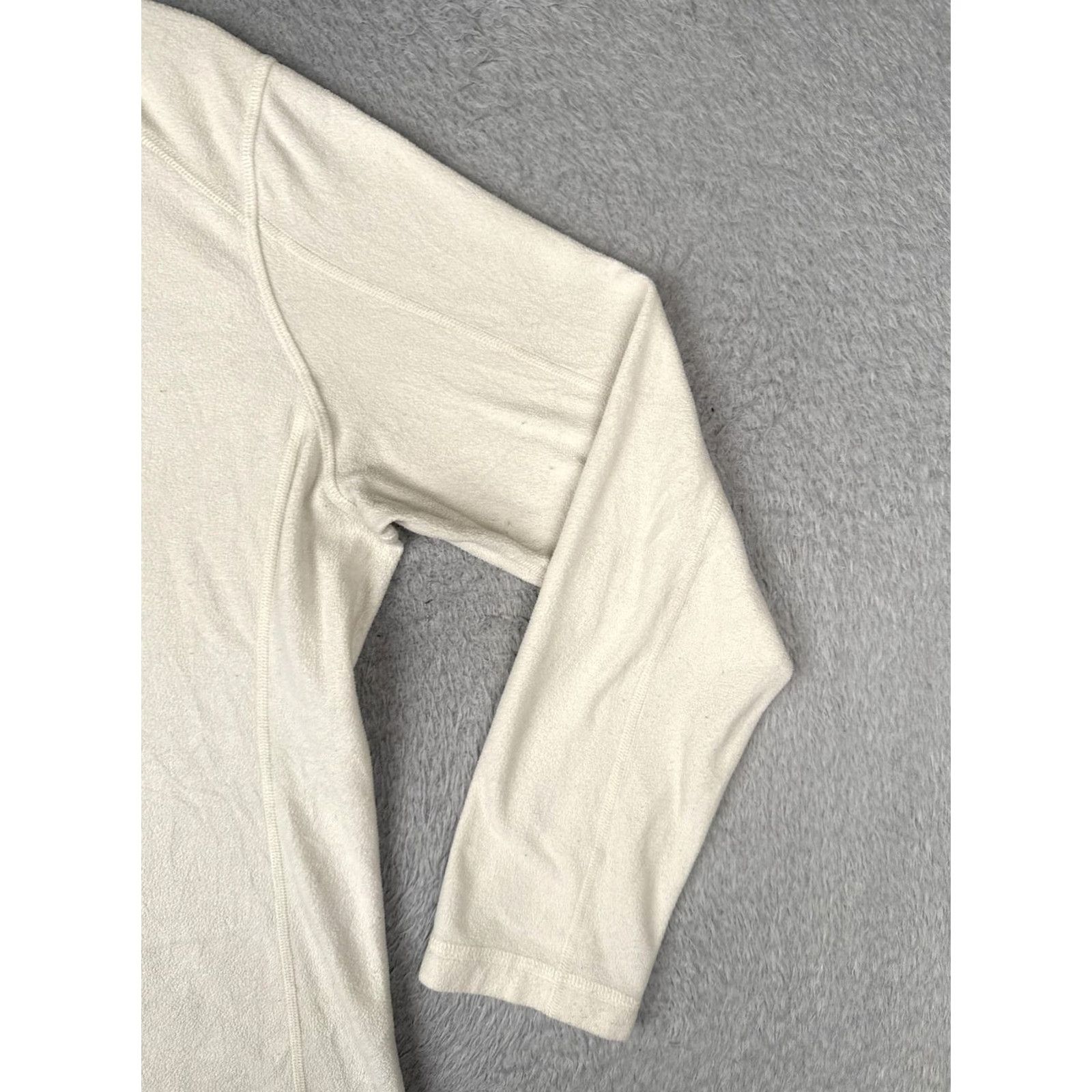 Patagonia Patagonia Sweater Womens XL White 1/4 Zip Mock Neck Fleece Pullover Top Size XL / US 12-14 / IT 48-50 - 2 Thumbnail