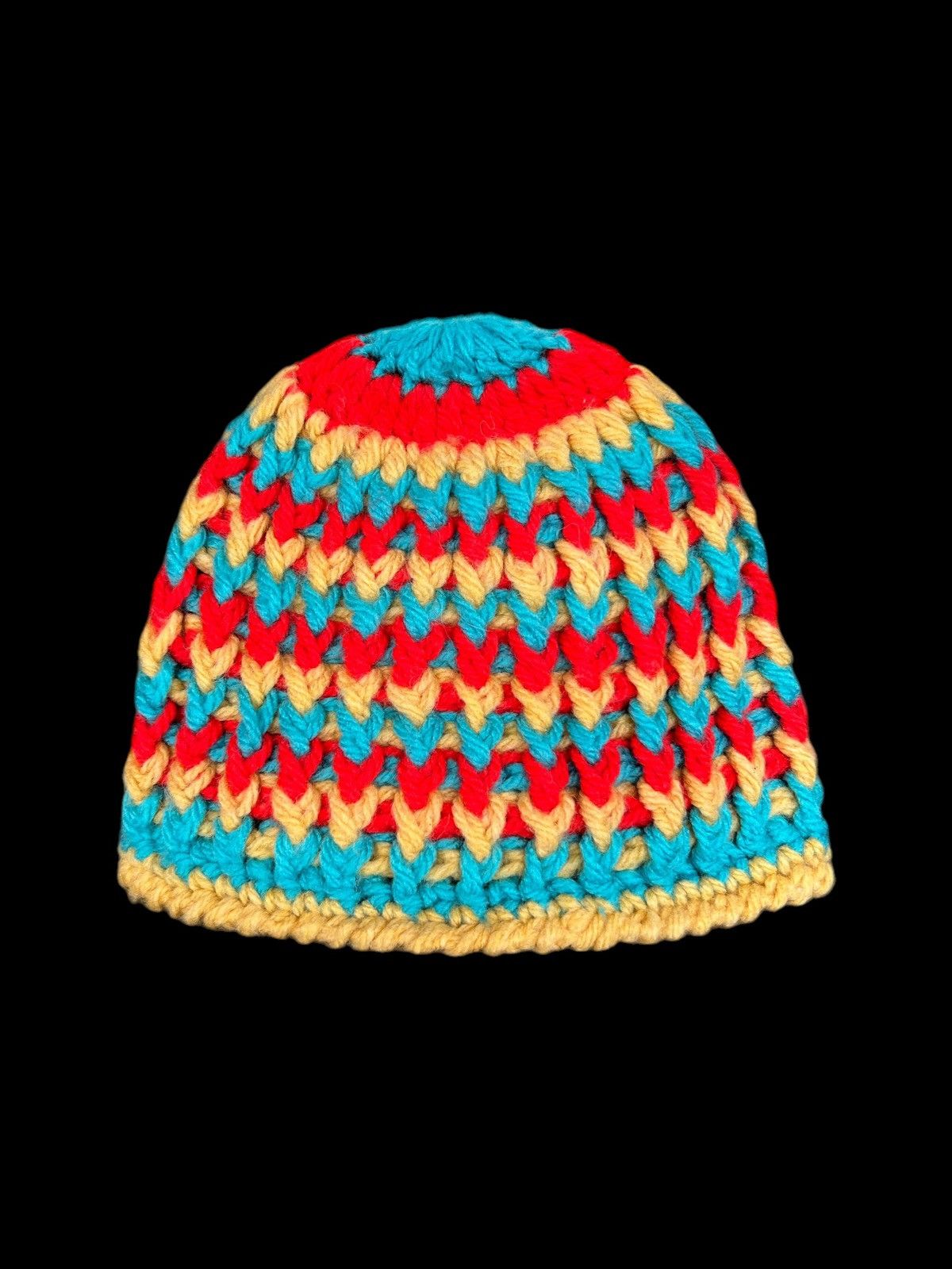 Japanese Brand × Kapital × Vintage Crochet knitted handmade Rare Beanie Hats ☠️☠️ Size ONE SIZE - 1 Thumbnail