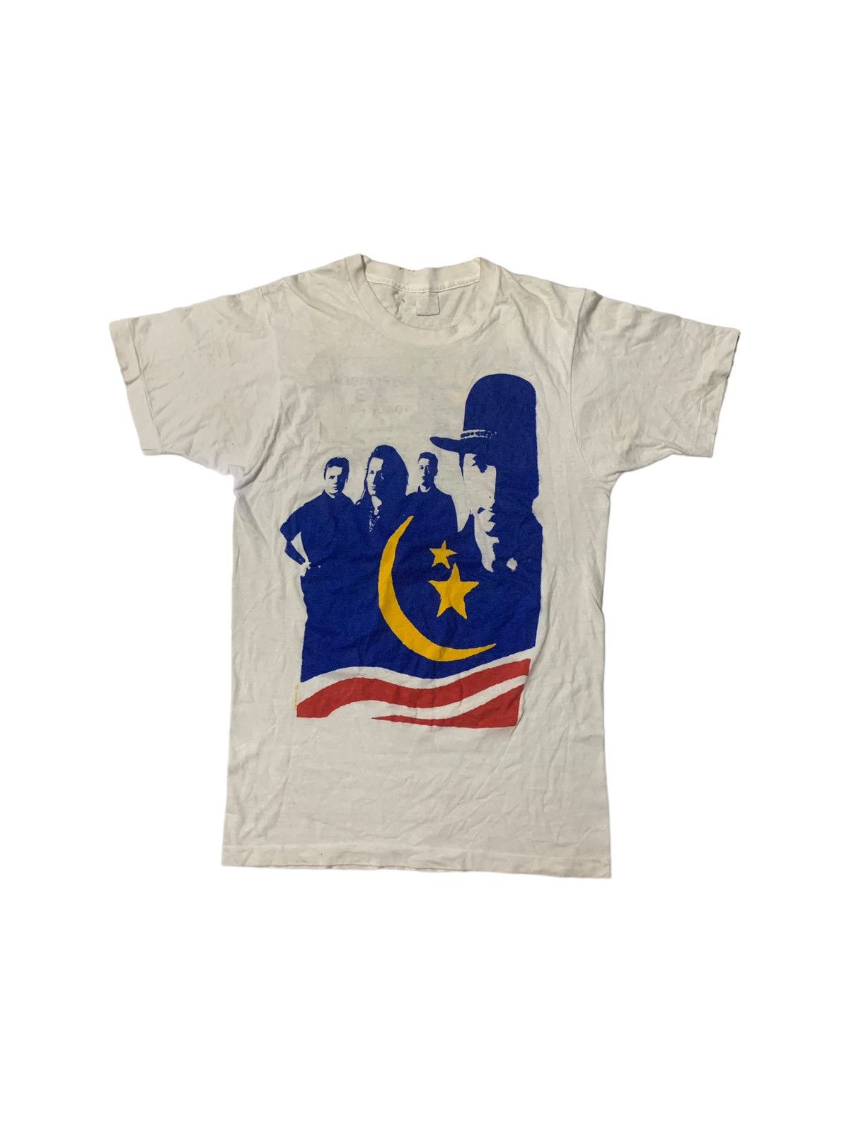 image of Band Tees x Rock Band 1989 U2 Love Comes To Town Tour With B.b. King Us T-Shirt in White (Size Medi