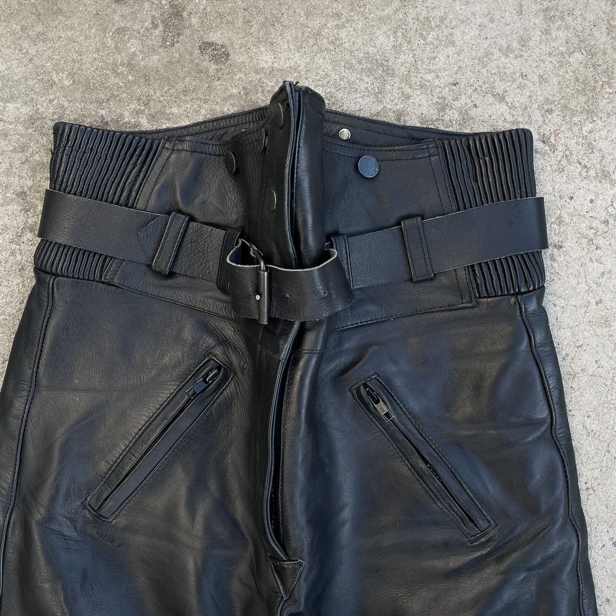 Leather × Vintage Vintage Moto Real Leather Pants 90s Indian Angel USA Y2K Size US 30 / EU 46 - 5 Thumbnail