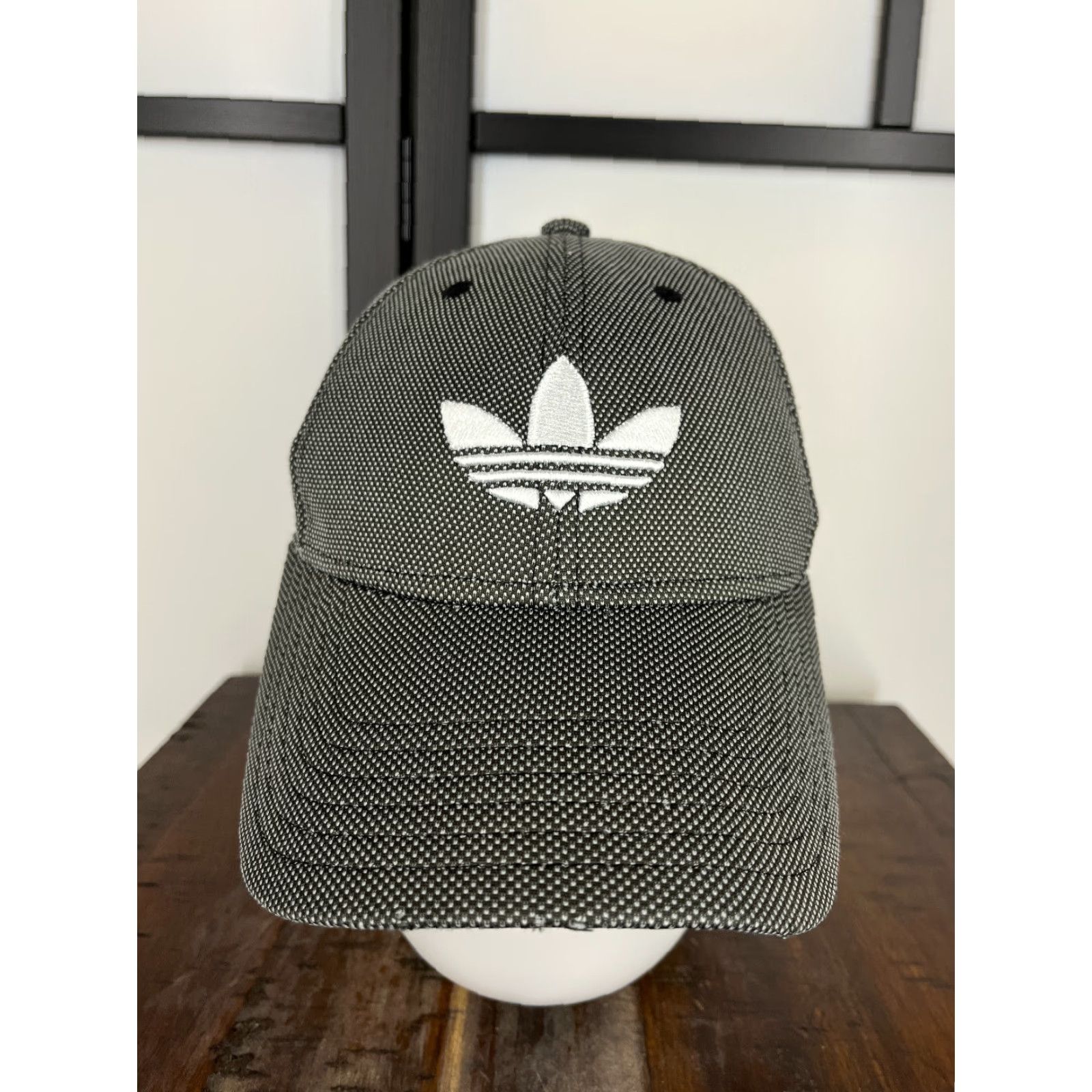 Adidas Adidas Hat Cap Snap Back Adult One Size Gray Houndstooth Cotton Poly Blend Mens Snapback Hat Gris Gray Beach Outdoor Adjustable Baseball Cap Size ONE SIZE - 2 Thumbnail