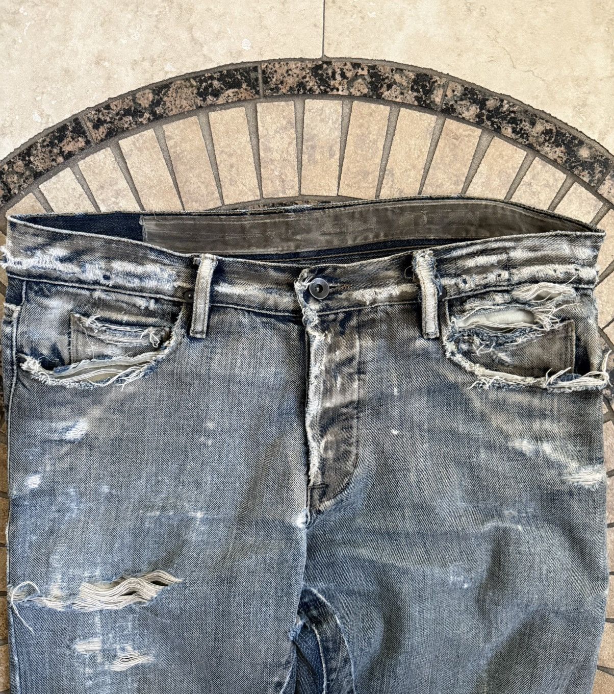 Rick Owens × Rick Owens Drkshdw FW08 “STAG” Dust Denim Size US 34 / EU 50 - 2 Thumbnail