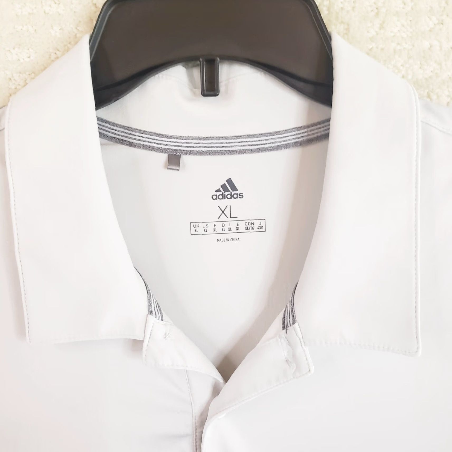 Adidas Adidas Shirt Men's XL White Gray Colorblock Polo Lightweight Golf Casual Shirt Size US XL / EU 56 / 4 - 4 Thumbnail