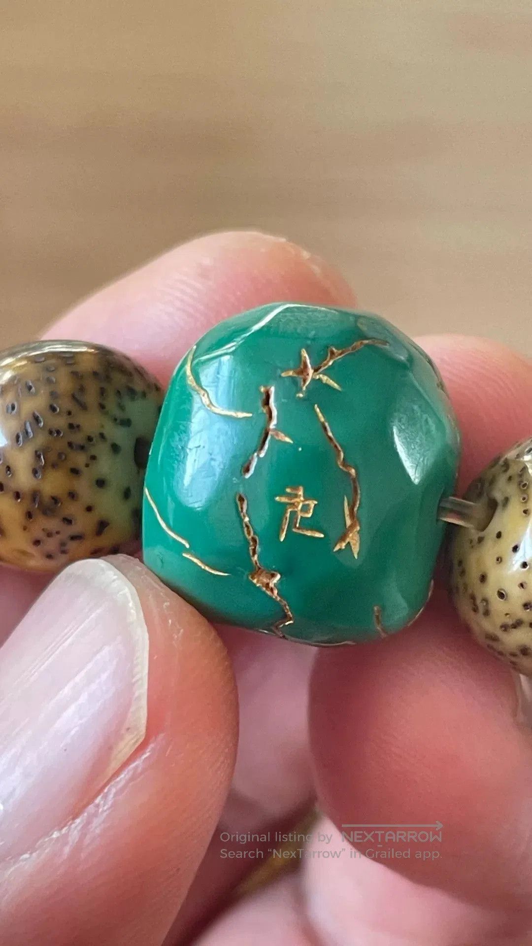 Japanese Brand Star Moon Bodhi Turquoise Bracelet. Size ONE SIZE - 6 Thumbnail
