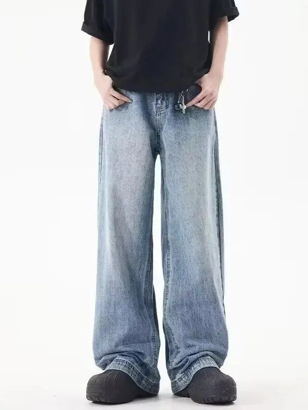 Japanese Brand Retro straight leg wide leg jeans Size US 32 / EU 48 - 1 Thumbnail