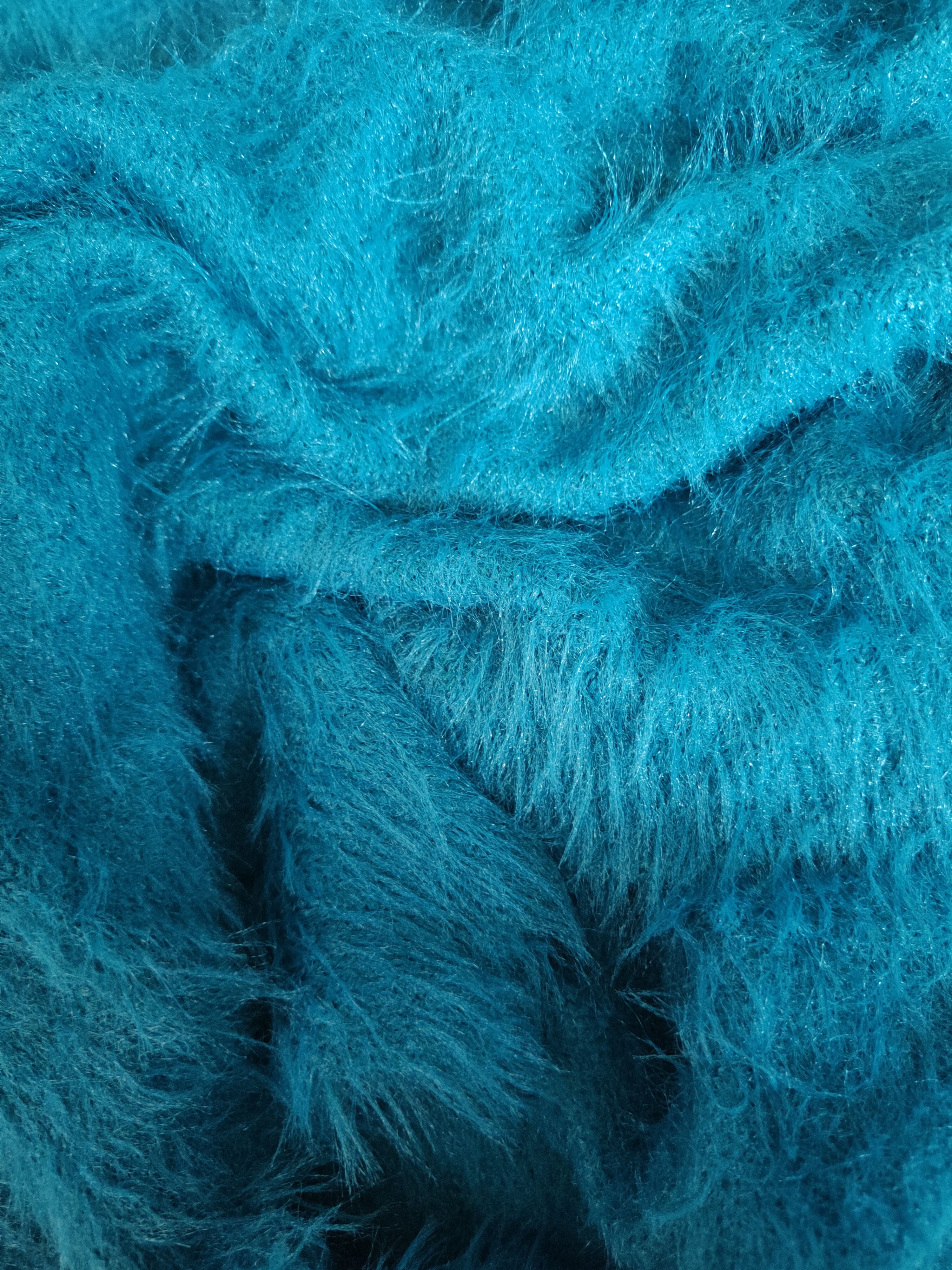Japanese Brand × Vintage Hot Stuff 🔥 Khalita Turquoise Fur Mohair Knitwear Size L / US 10 / IT 46 - 10 Thumbnail