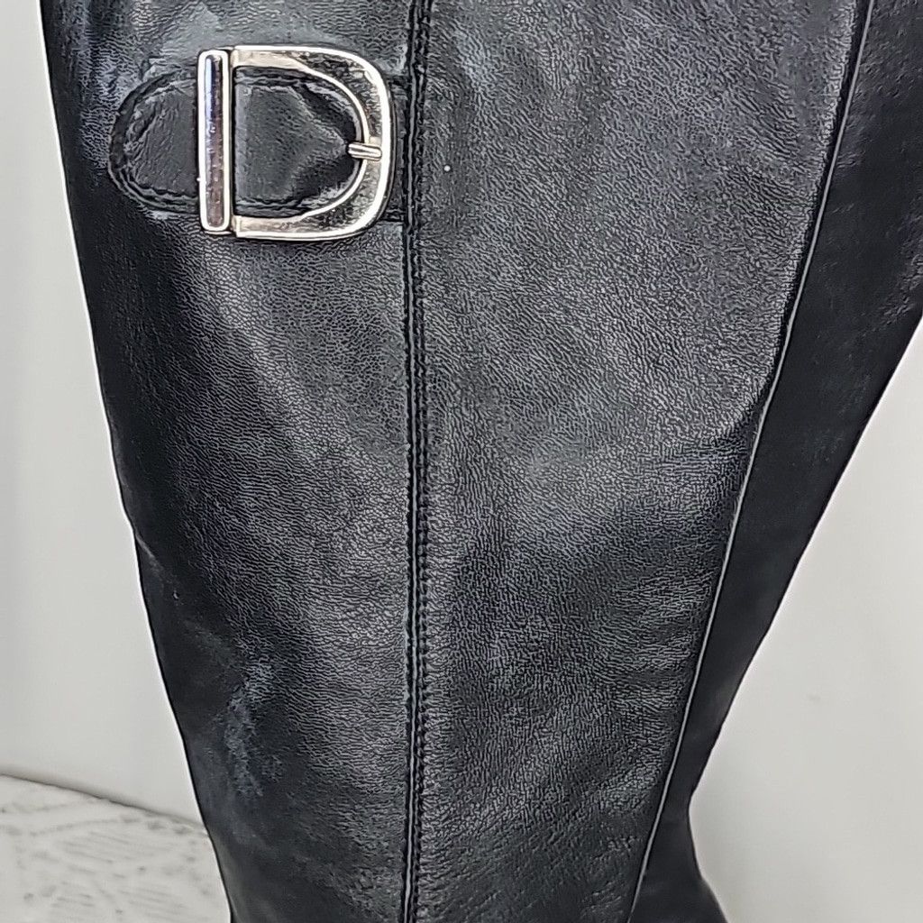The Unbranded Brand AGL Attilio Giusti Leombruni black leather riding boots 6.5 Size US 6.5 / IT 36.5 - 2 Thumbnail