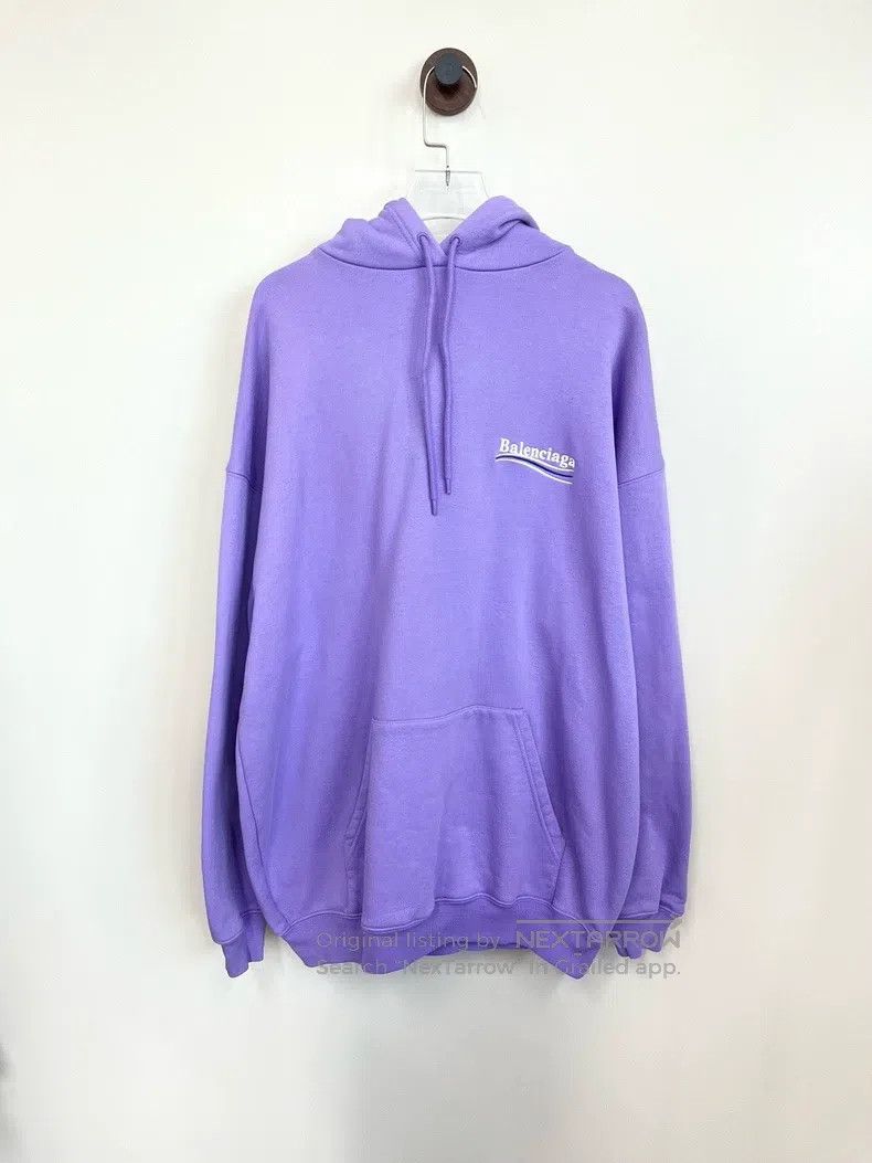 Balenciaga Balenciaga Purple knitted logo letter hooded sweatshirt, s Size US S / EU 44-46 / 1 - 1 Thumbnail