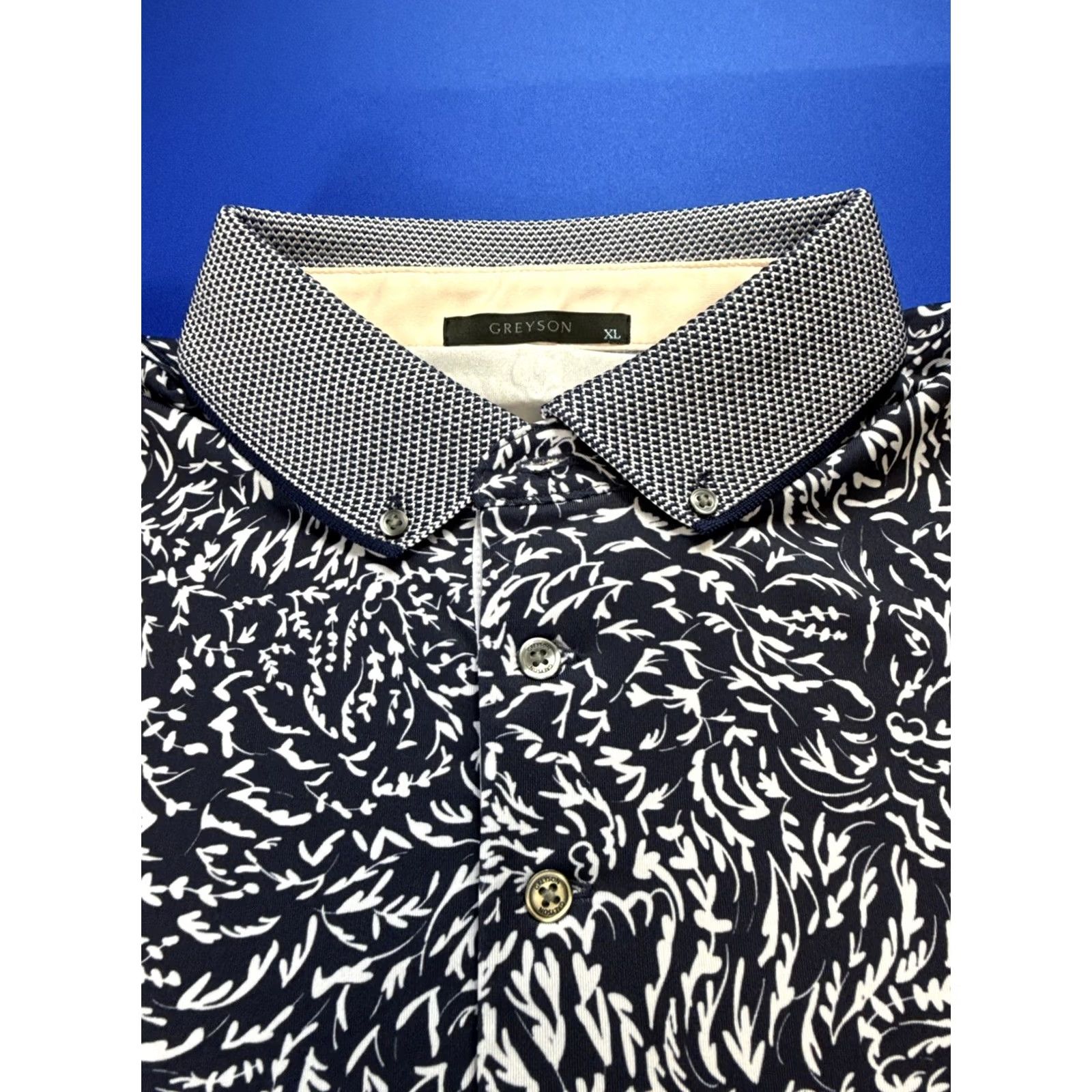 Vintage Greyson Shirt Mens XL Howler Hills Print Polo Golf Performance Stretch Polo White Short Sleeve Men's XL Greyson Howler Hills Tonal Logo Size US XL / EU 56 / 4 - 3 Thumbnail