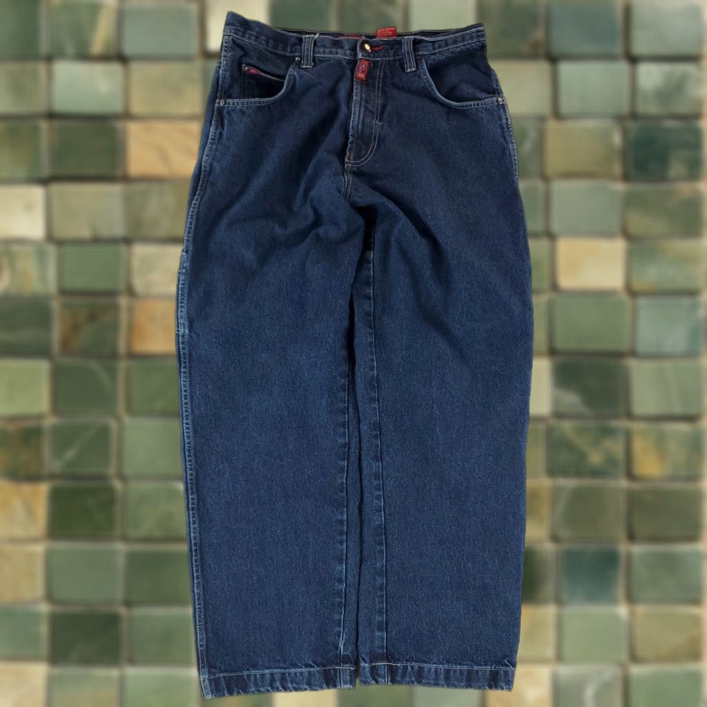 Vintage PACO Jeans Sport Atmosphere Carpenter Mens 34 Waist 32 Inseam Blue Wide-Leg Pants Mens 34x32 Actual AS IS Size US 34 / EU 50 - 1 Thumbnail