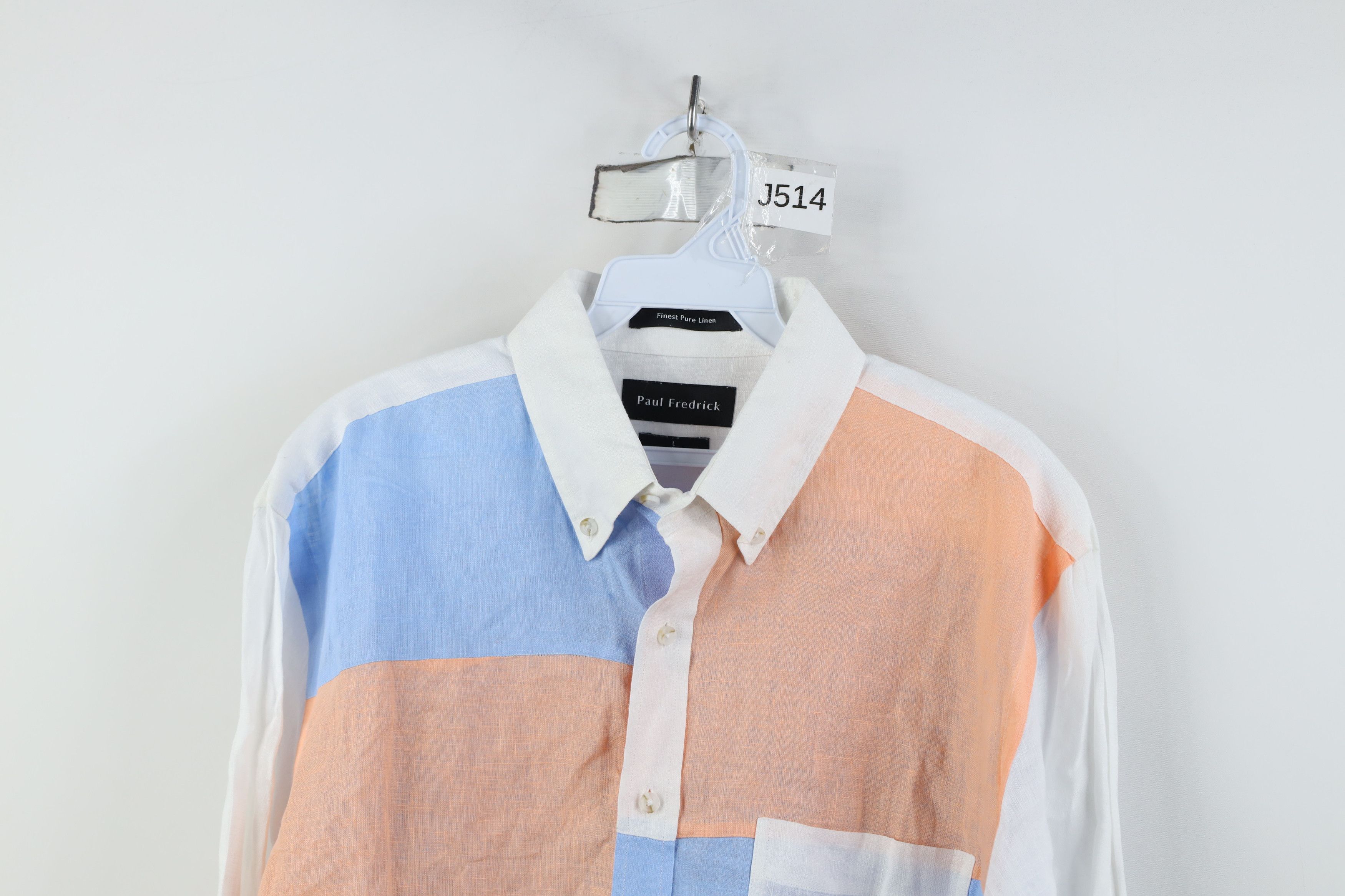 Vintage Paul Fredrick Block Pure Linen Collared Button Down Shirt Size US L / EU 52-54 / 3 - 2 Thumbnail