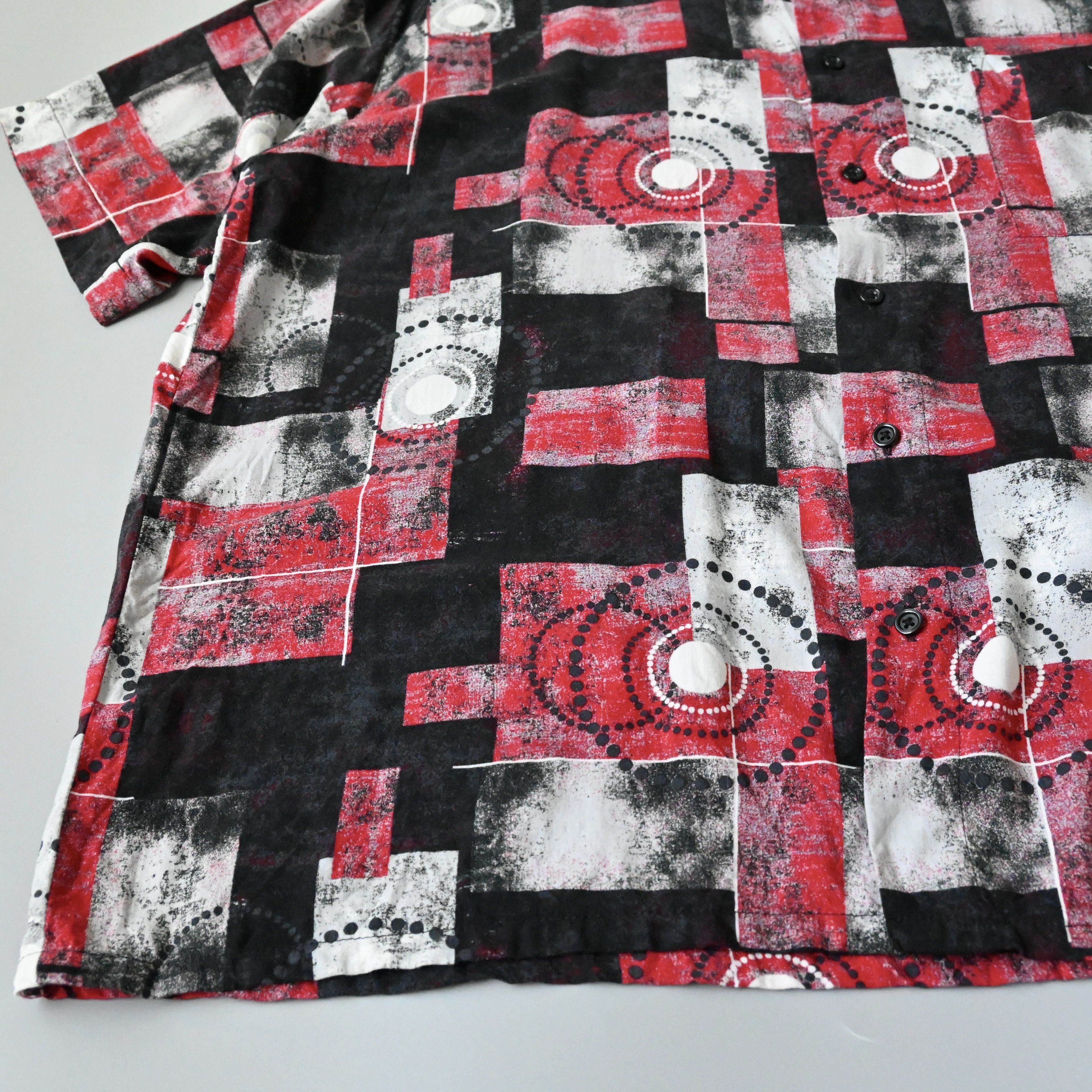 Puritan VTG 90s Puritan geometric pattern rayon shirt, Bulls color Size US L / EU 52-54 / 3 - 6 Thumbnail