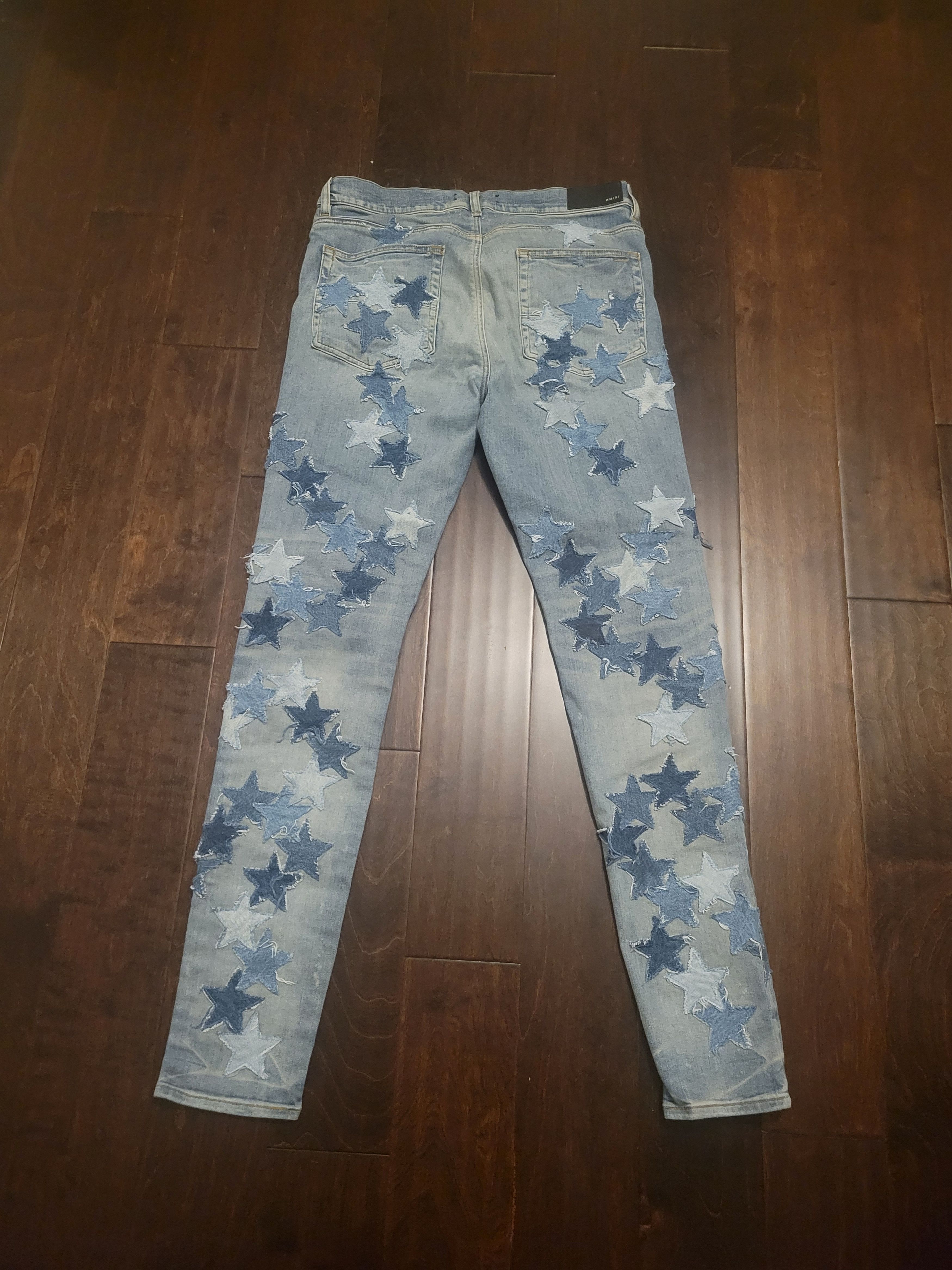 Amiri Amiri Chemist Denim Blue White Patch Blue Jeans Sz 36 Size US 36 / EU 52 - 2 Thumbnail