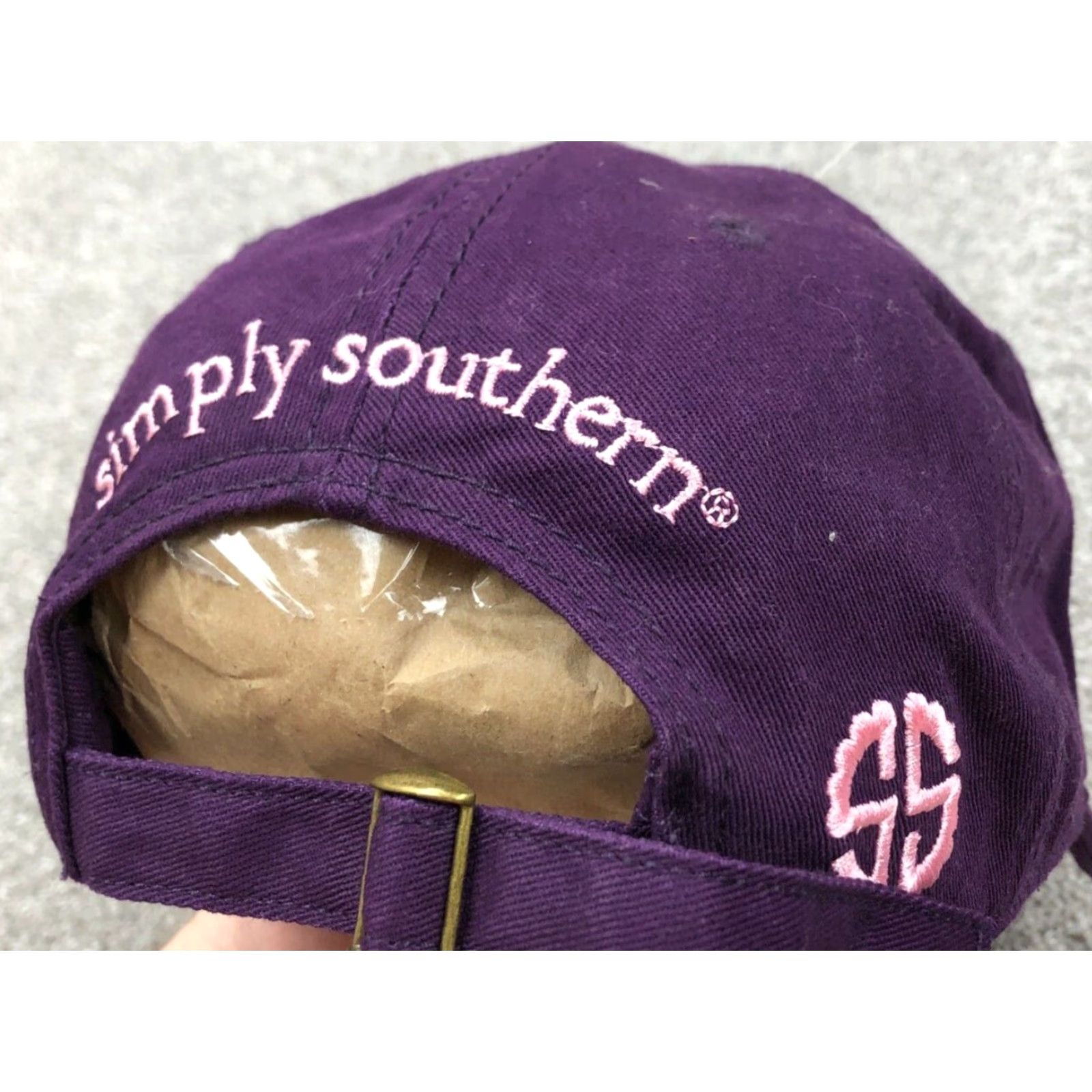 Alife Simply Southern Hat Cap Strap Back Purple Twill Nurse Ladies Womens Adjustable 100% Cotton Twill Embroidered Baseball Cap Size ONE SIZE - 5 Thumbnail